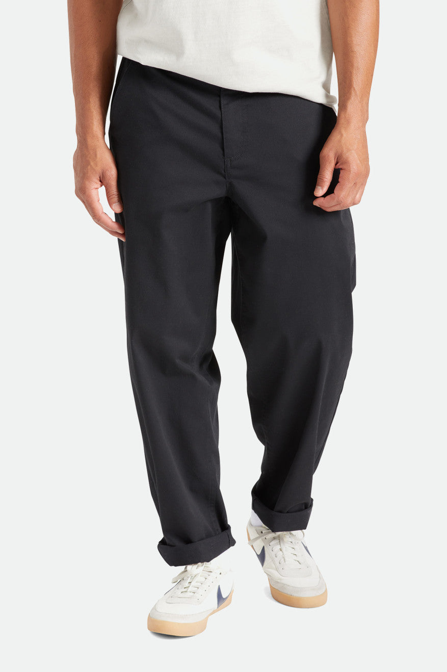 Men\'s Brixton Medina Pants Black | 9845BLIXC