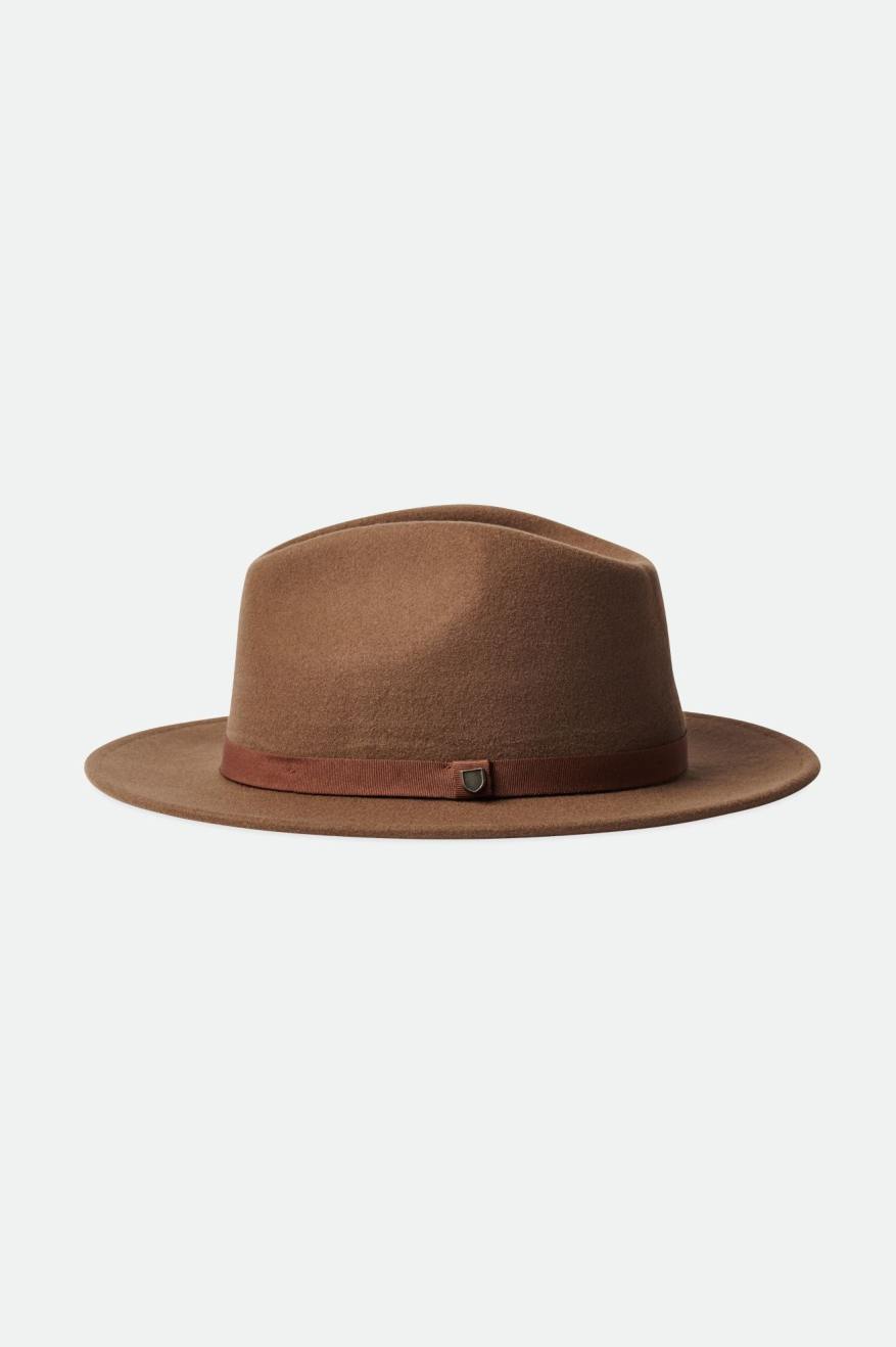 Men's Brixton Messer Packable Fedoras Brown | 9361XWKIJ