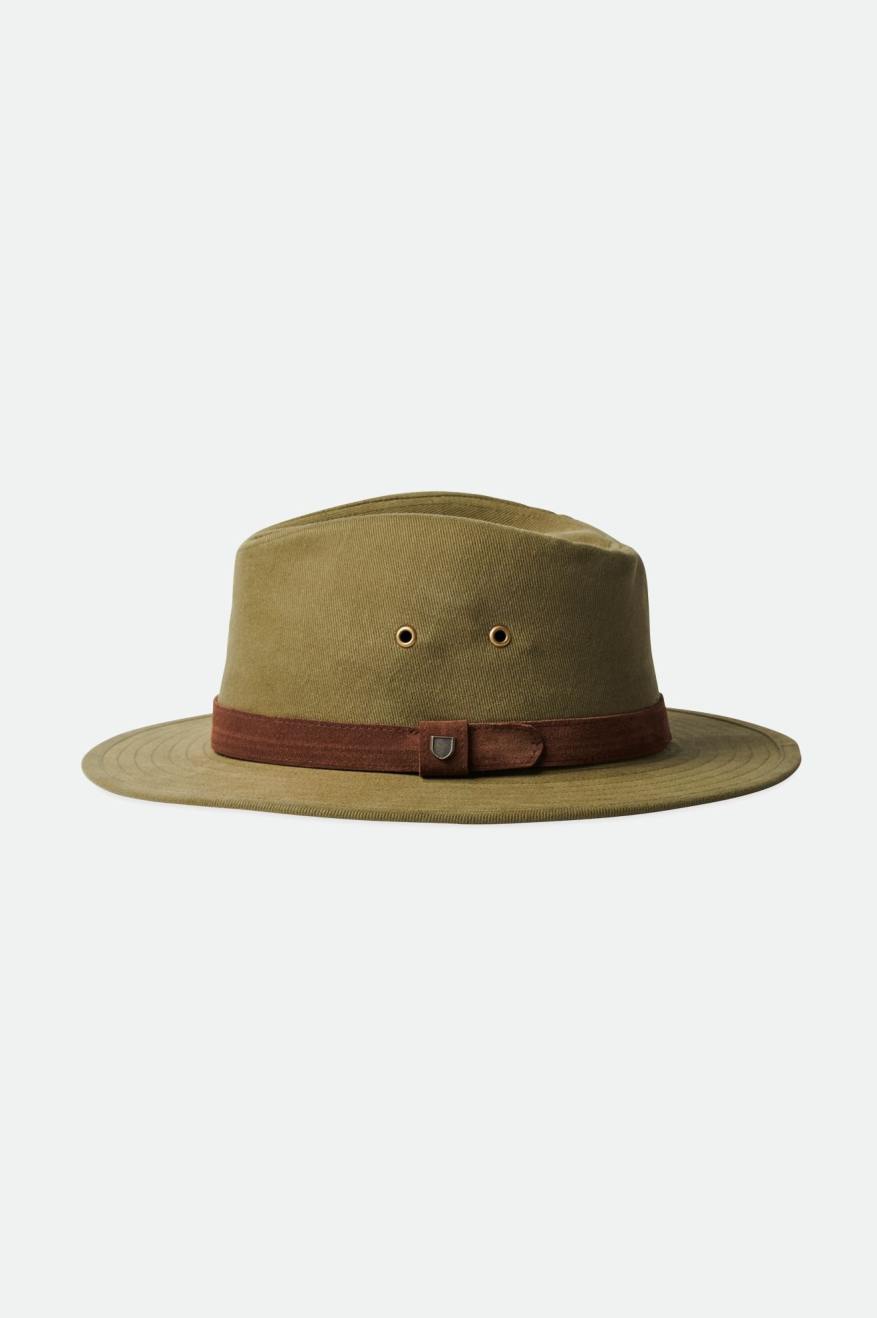 Men's Brixton Messer Utility Adventure Fedoras Olive | 2107NLIPK