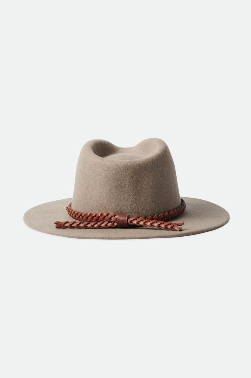 Men's Brixton Messer Western Fedoras Beige | 9137FOSKQ