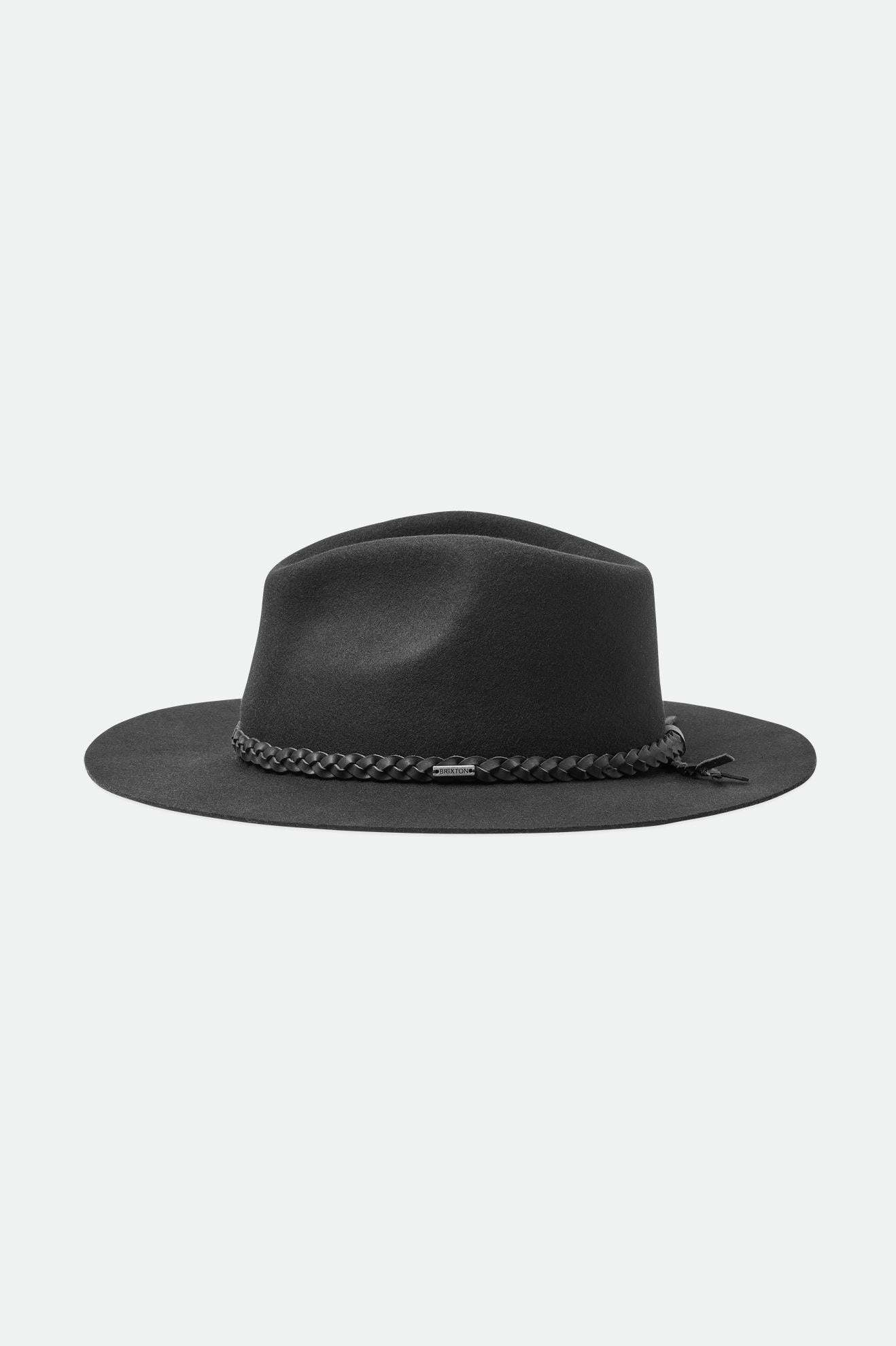 Men's Brixton Messer Western Fedoras Black | 6431OIDYA