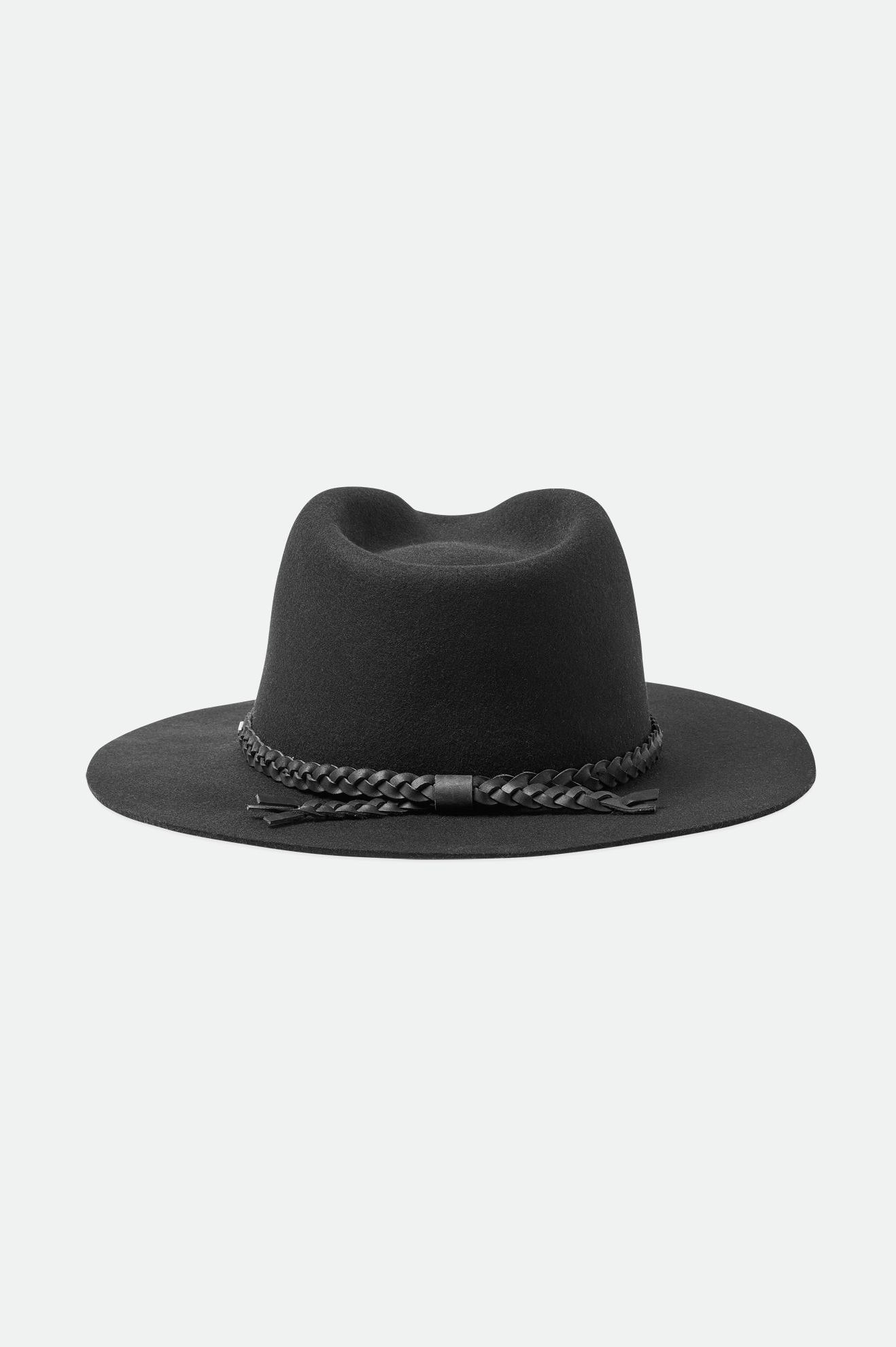 Men's Brixton Messer Western Fedoras Black | 6431OIDYA