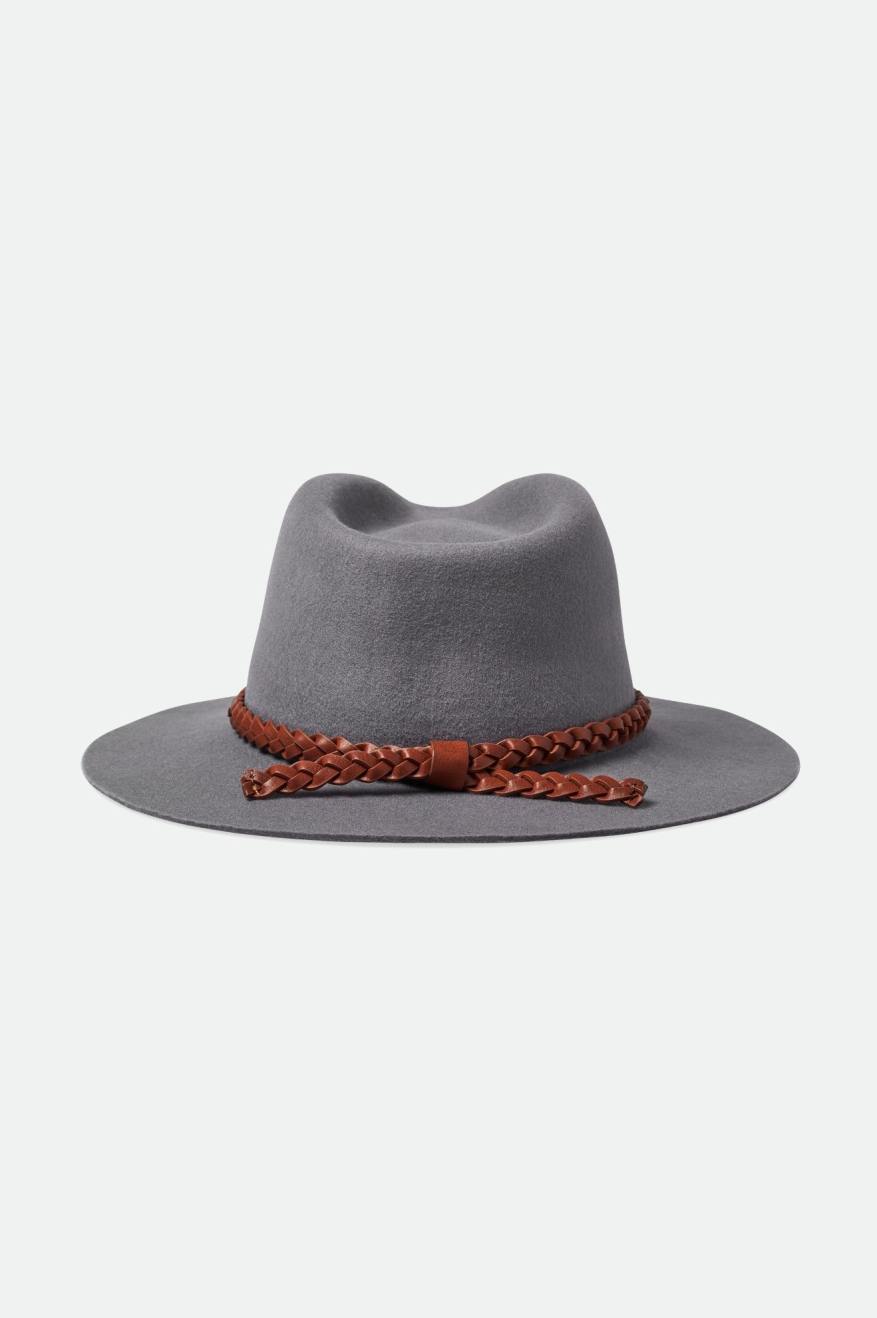 Men's Brixton Messer Western Fedoras Grey | 2738HRTAZ