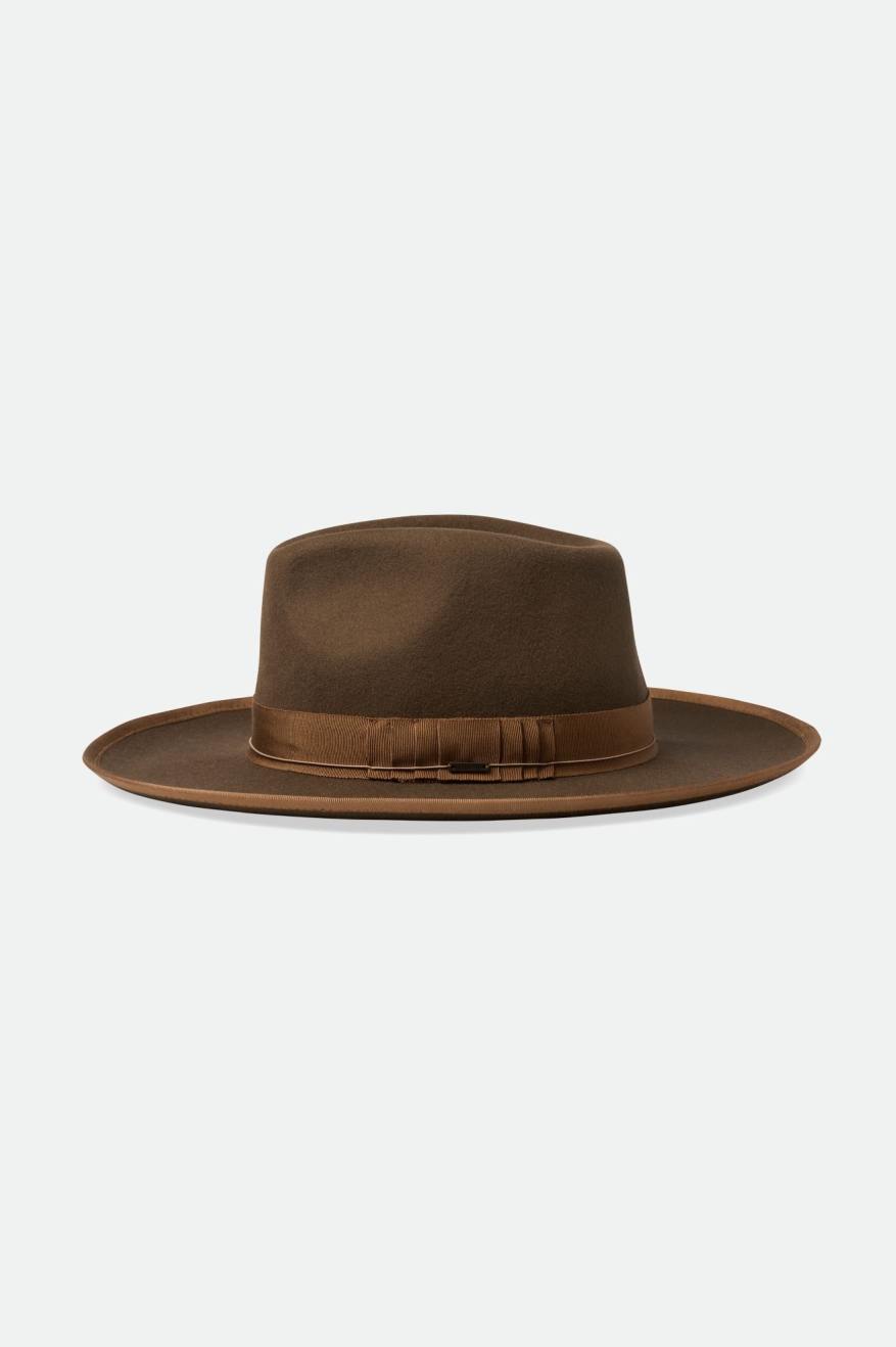 Men's Brixton Reno Fedoras Coffee | 2765VQMUB