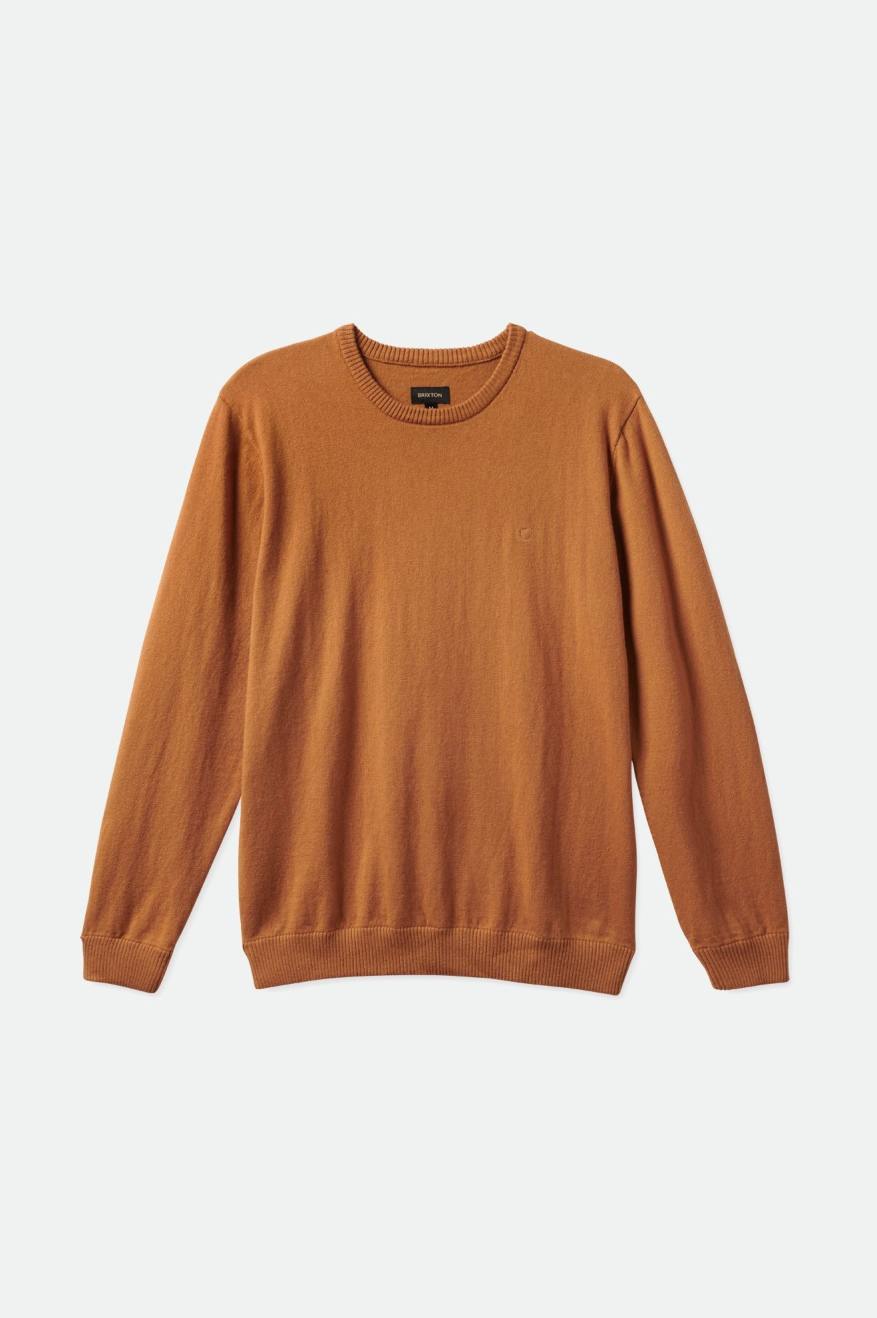 Men's Brixton Reserve Cashmere Sweater Knitwear Brown | 1750GYQNI