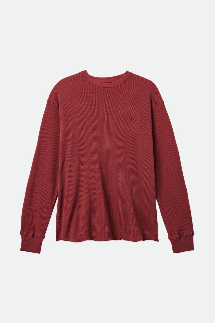 Men's Brixton Reserve Thermal L/S Knitwear Red | 2875MEWNR