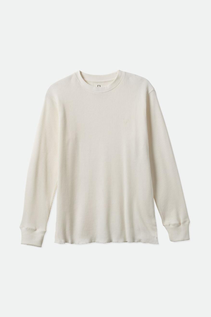 Men's Brixton Reserve Thermal L/S Tops White | 5468OLGJW