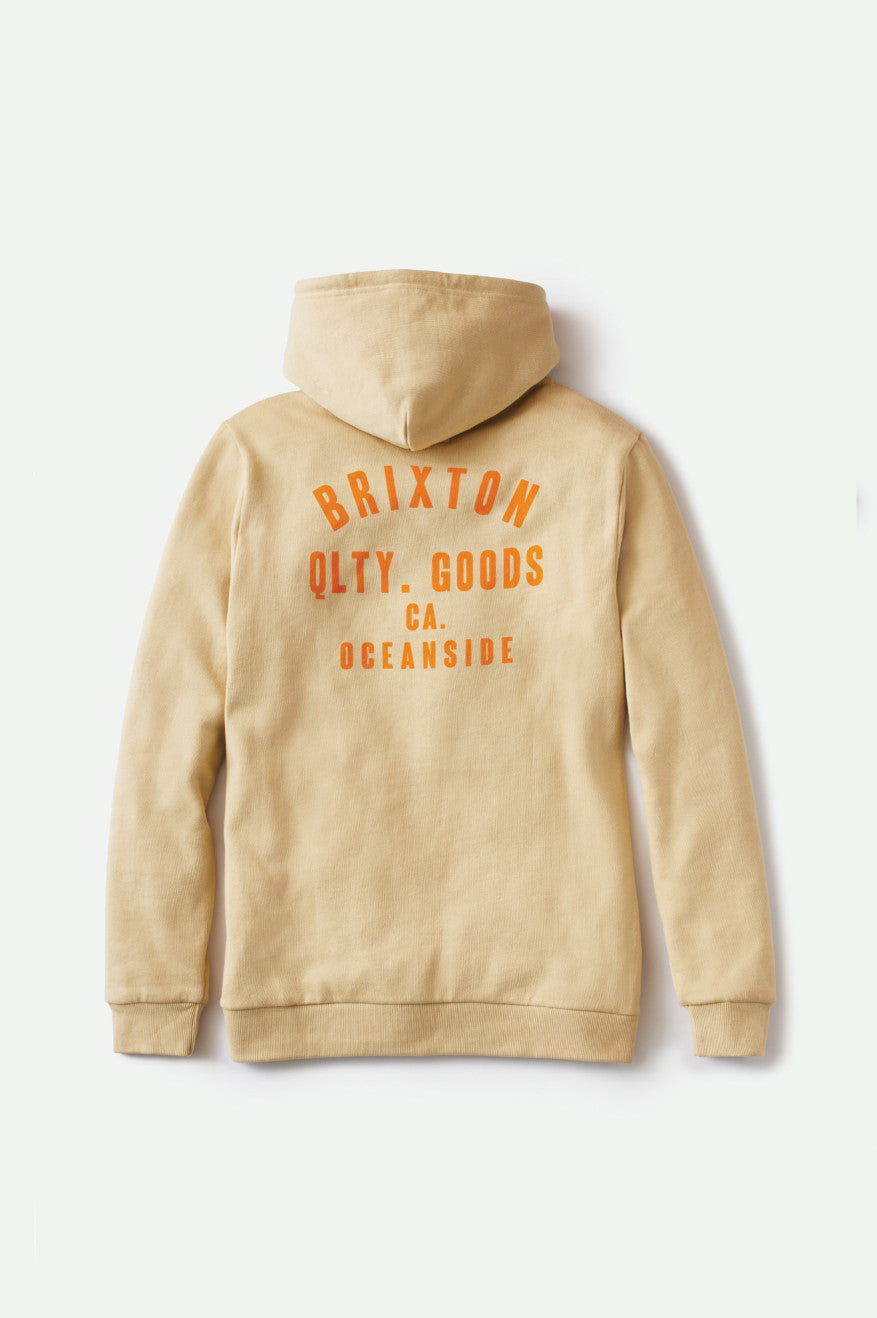 Men's Brixton Woodburn Oceanside Fleece Hoodie Orange | 9238KPZUC