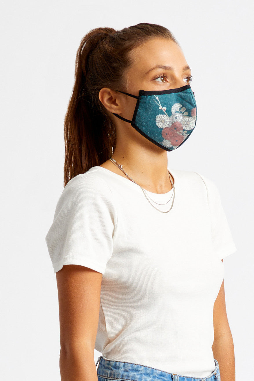 Unisex Brixton Antimicrobial 4-Way Stretch Face Masks Green | 5732PBTID