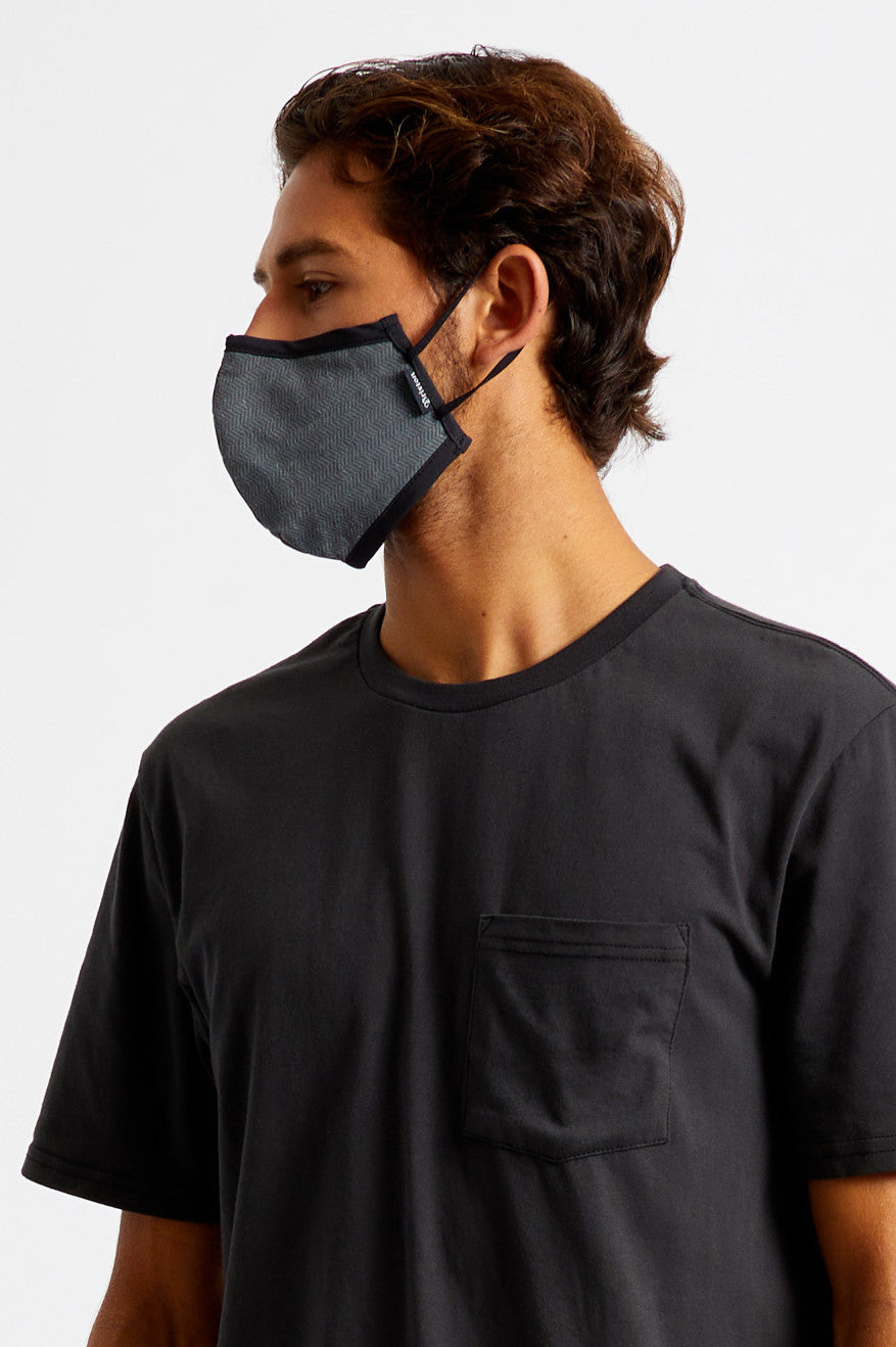 Unisex Brixton Antimicrobial 4-Way Stretch Face Masks Black | 6945EWZBP