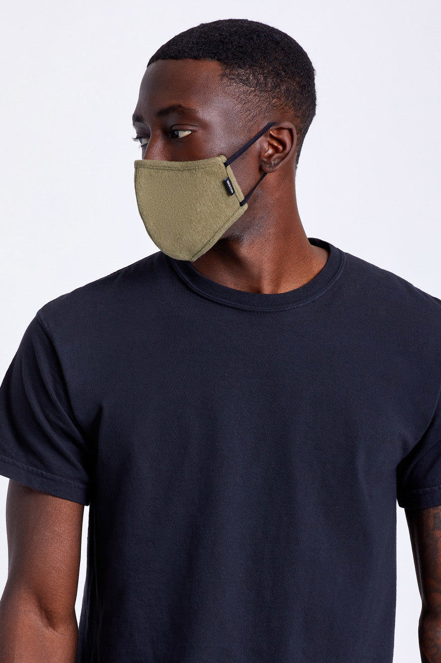 Unisex Brixton Arctic Fleece Face Masks Olive | 2716LSVMJ