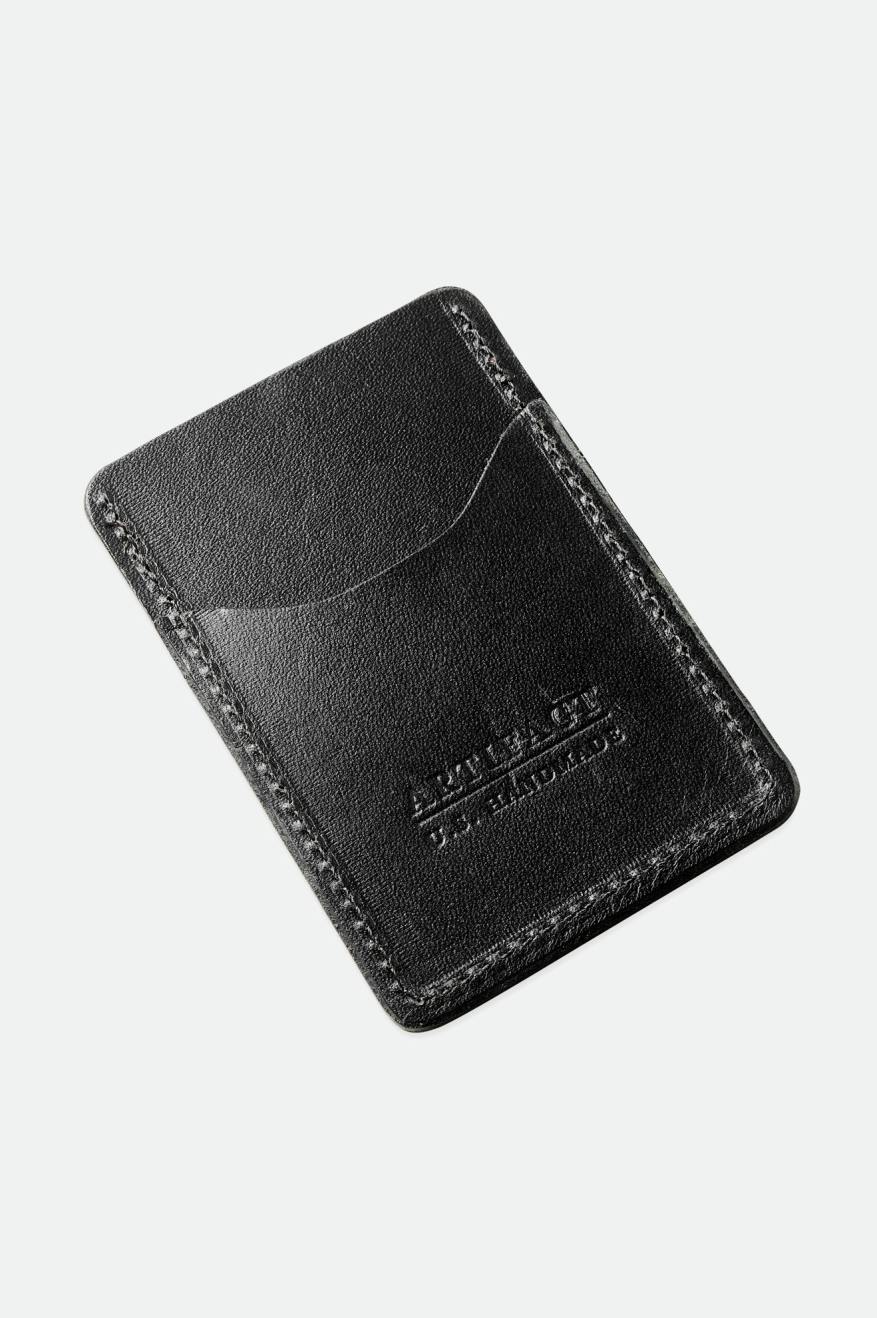 Unisex Brixton Artifact Leather Card Holder Wallet Accessories Black | 6527TSOHY