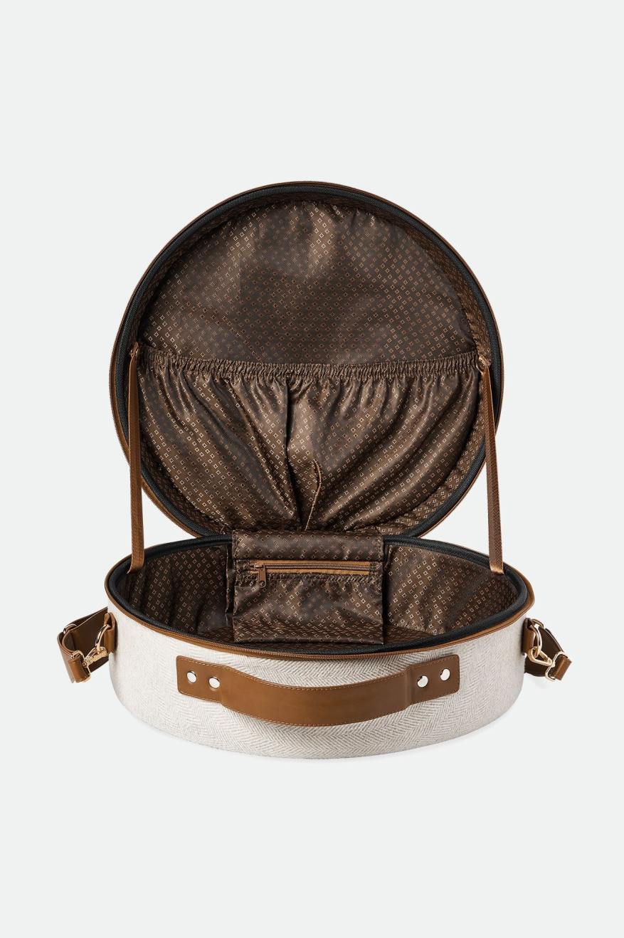 Unisex Brixton Done Proper Fedora Travel Case Accessories Cream / Beige | 1360DOQPV