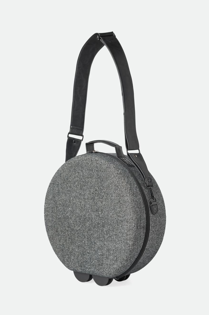 Unisex Brixton Done Proper Fedora Travel Case Accessories Grey / Black | 6357VISNK