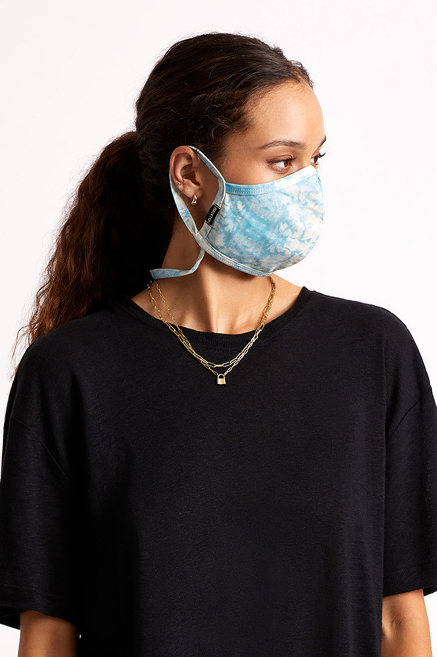 Unisex Brixton Everything Face Masks Blue Orange Wash | 9652NOAXQ