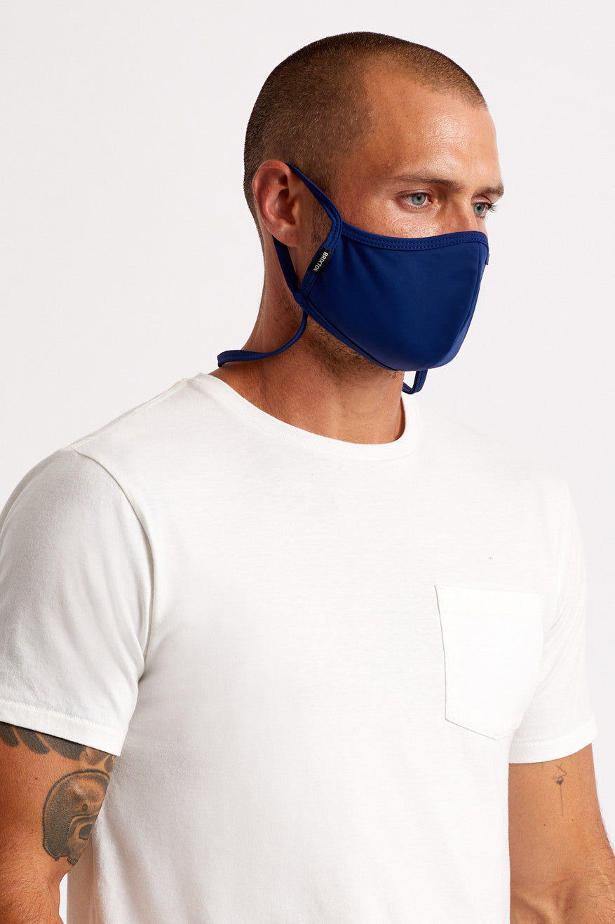 Unisex Brixton Everything Face Masks Navy / Brown | 9021AQLCR