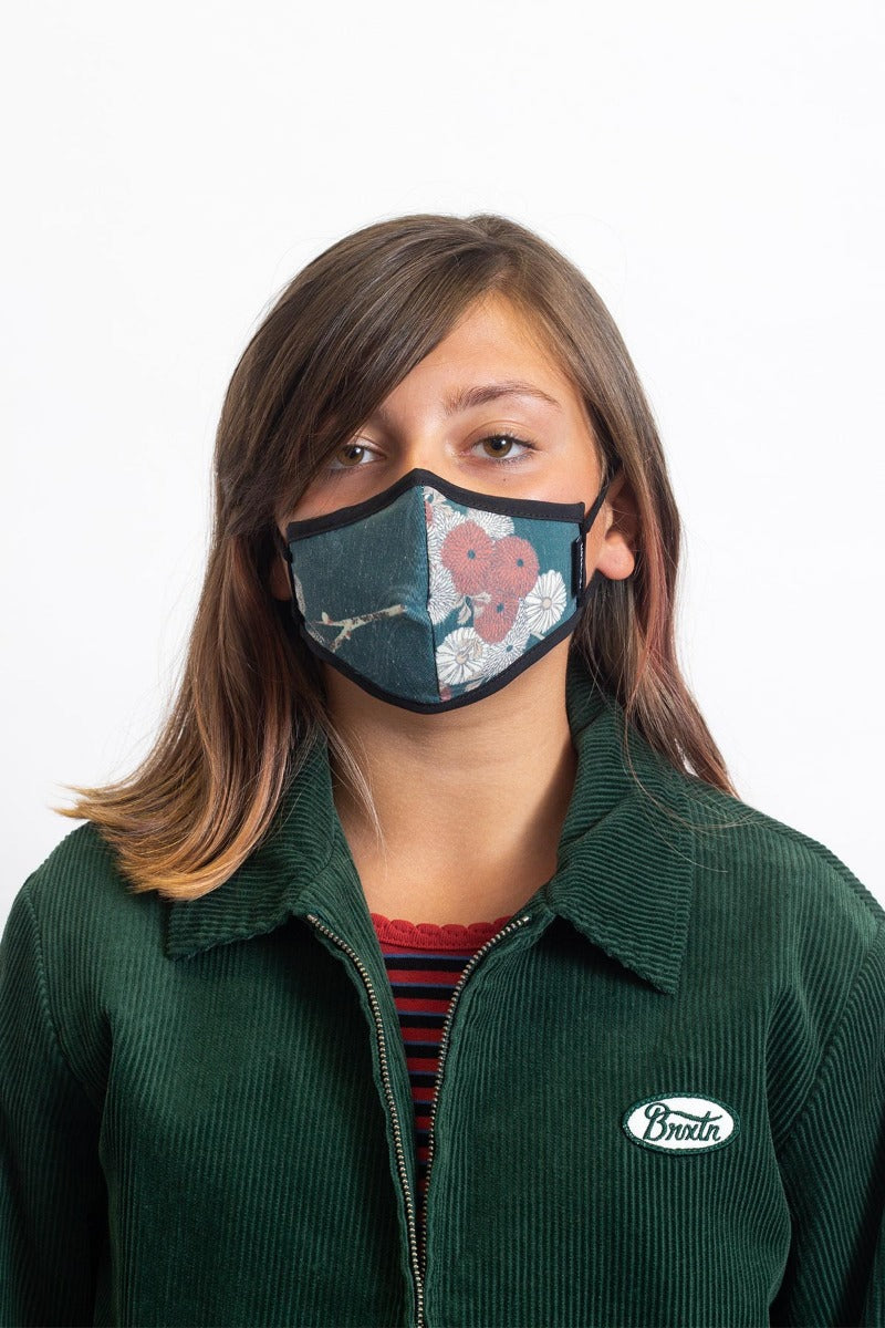 Unisex Brixton Youth Antimicrobial Face Masks Green | 7136URSVO