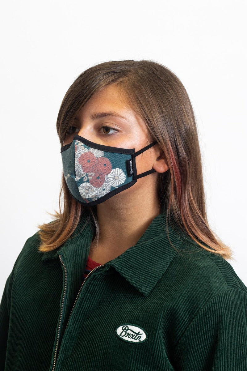 Unisex Brixton Youth Antimicrobial Face Masks Green | 7136URSVO