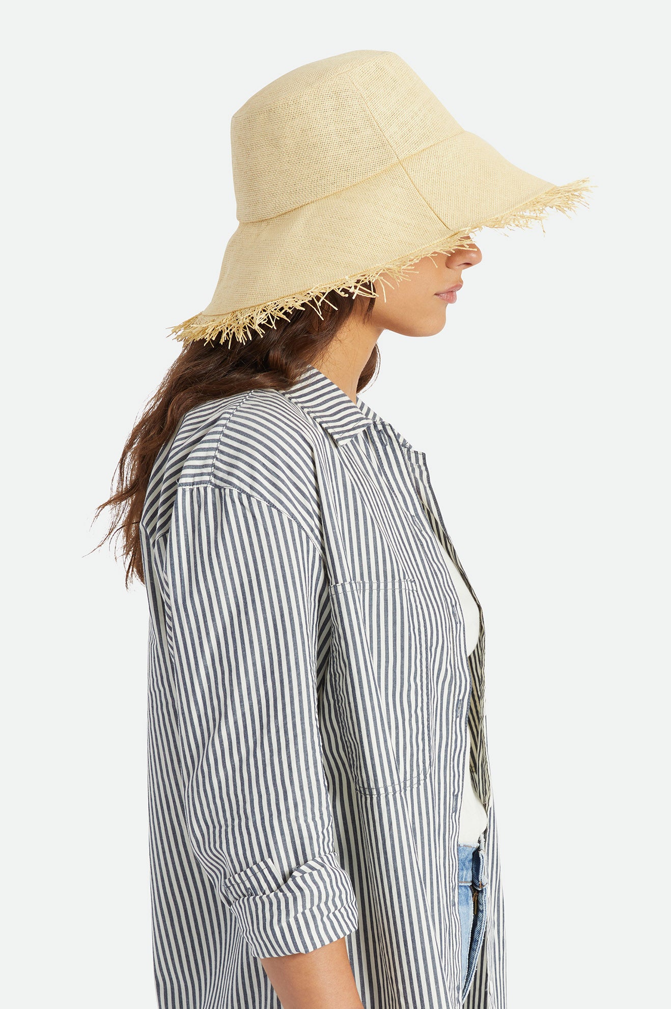 Women's Brixton Alice Bucket Straw Hats Brown | 8109QSWHZ