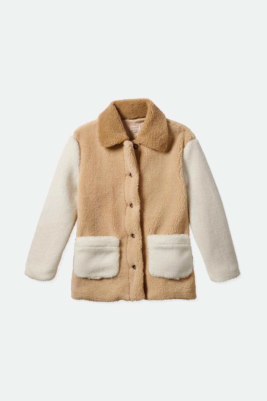 Women's Brixton Bern Sherpa Jackets Light Yellow | 2760CQISM