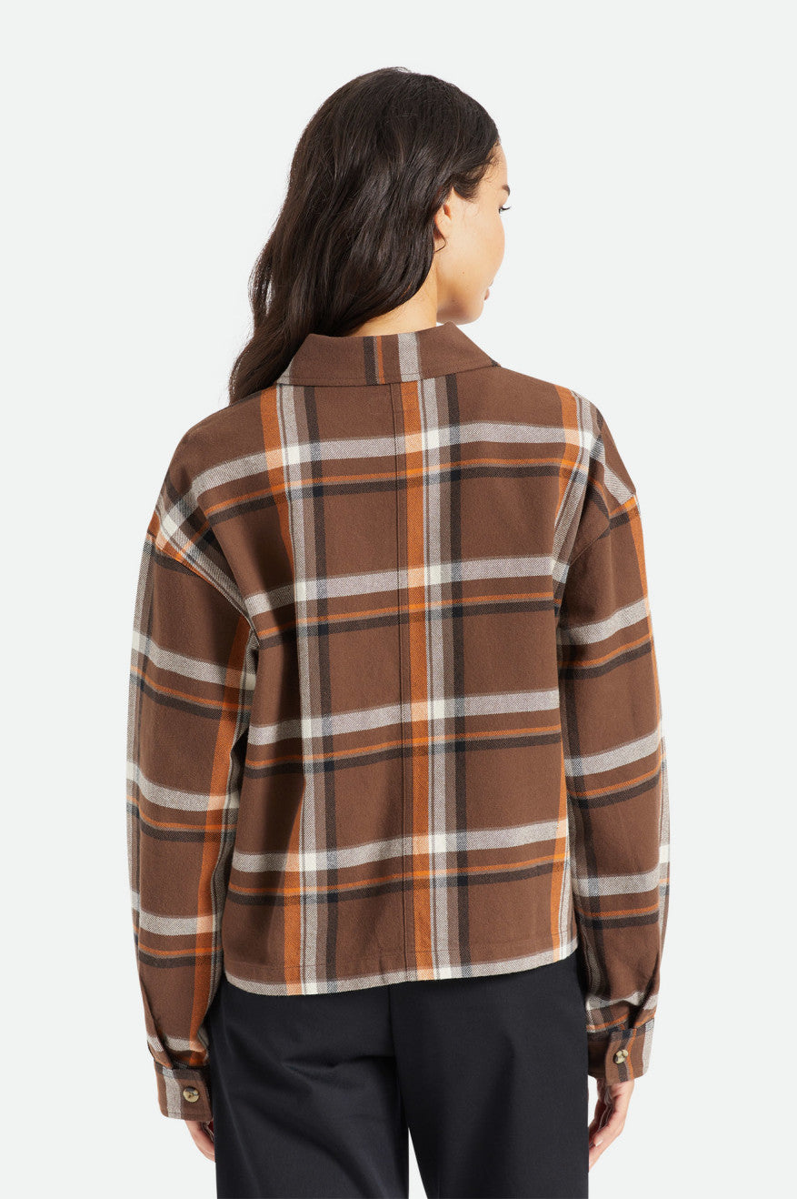 Women's Brixton Bowery L/S Flannels Brown | 3190EUDAM