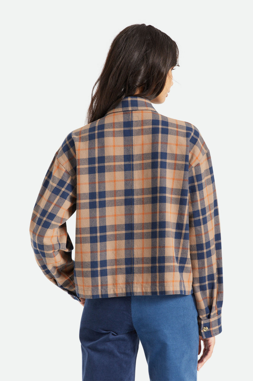 Women's Brixton Bowery L/S Flannels Deep Green | 2350WGEPN