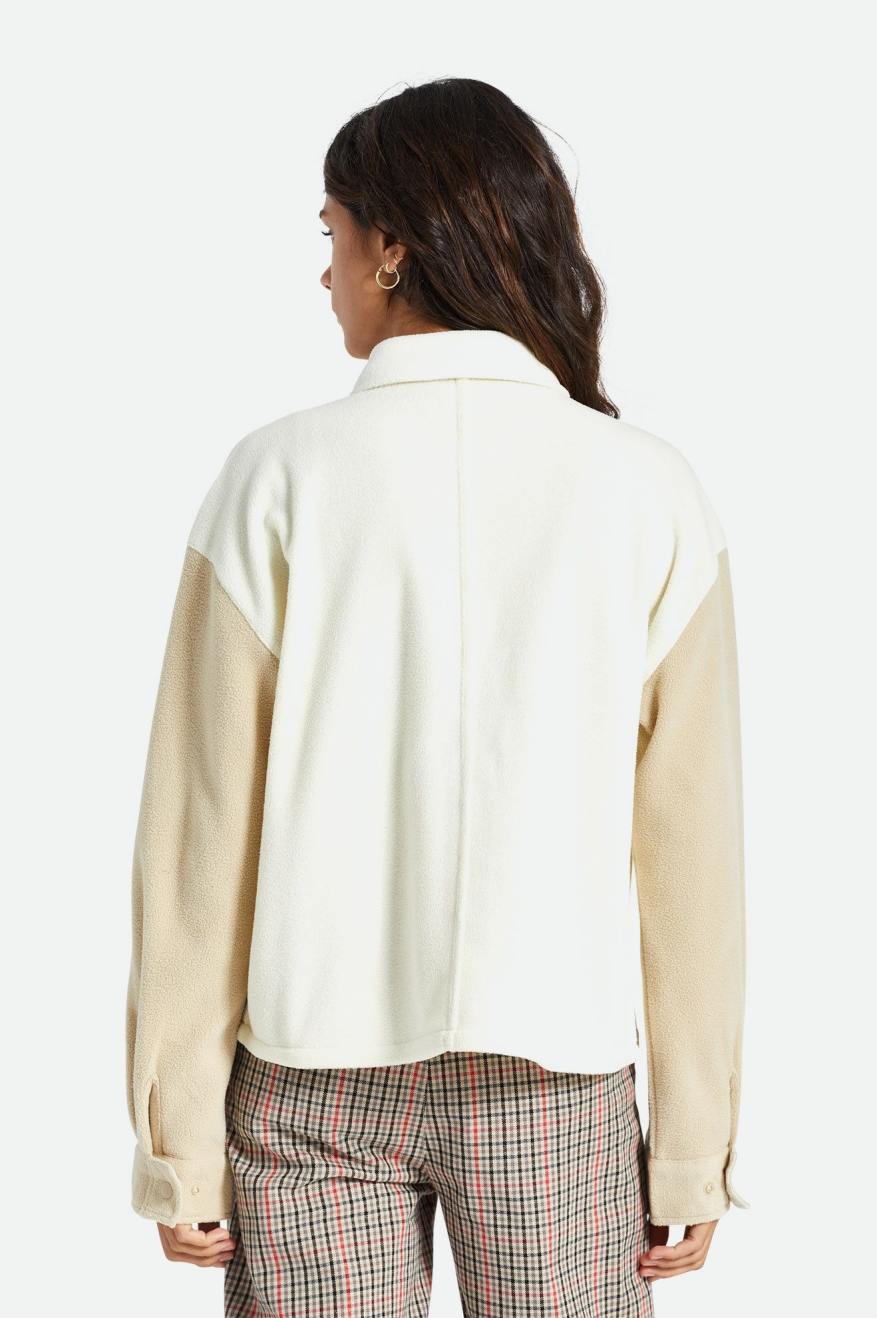 Women's Brixton Bowery Women L/S Arctic Stretch Fleece Tops Light Yellow | 5269JPQTS