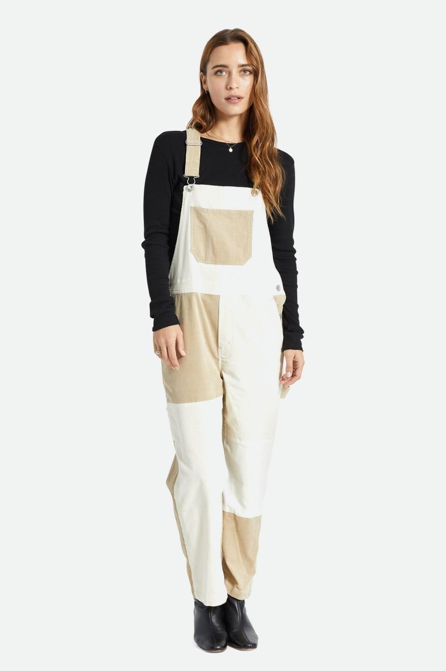 Women's Brixton Christina Crop Jumpsuit Light Yellow | 6840UYLHP