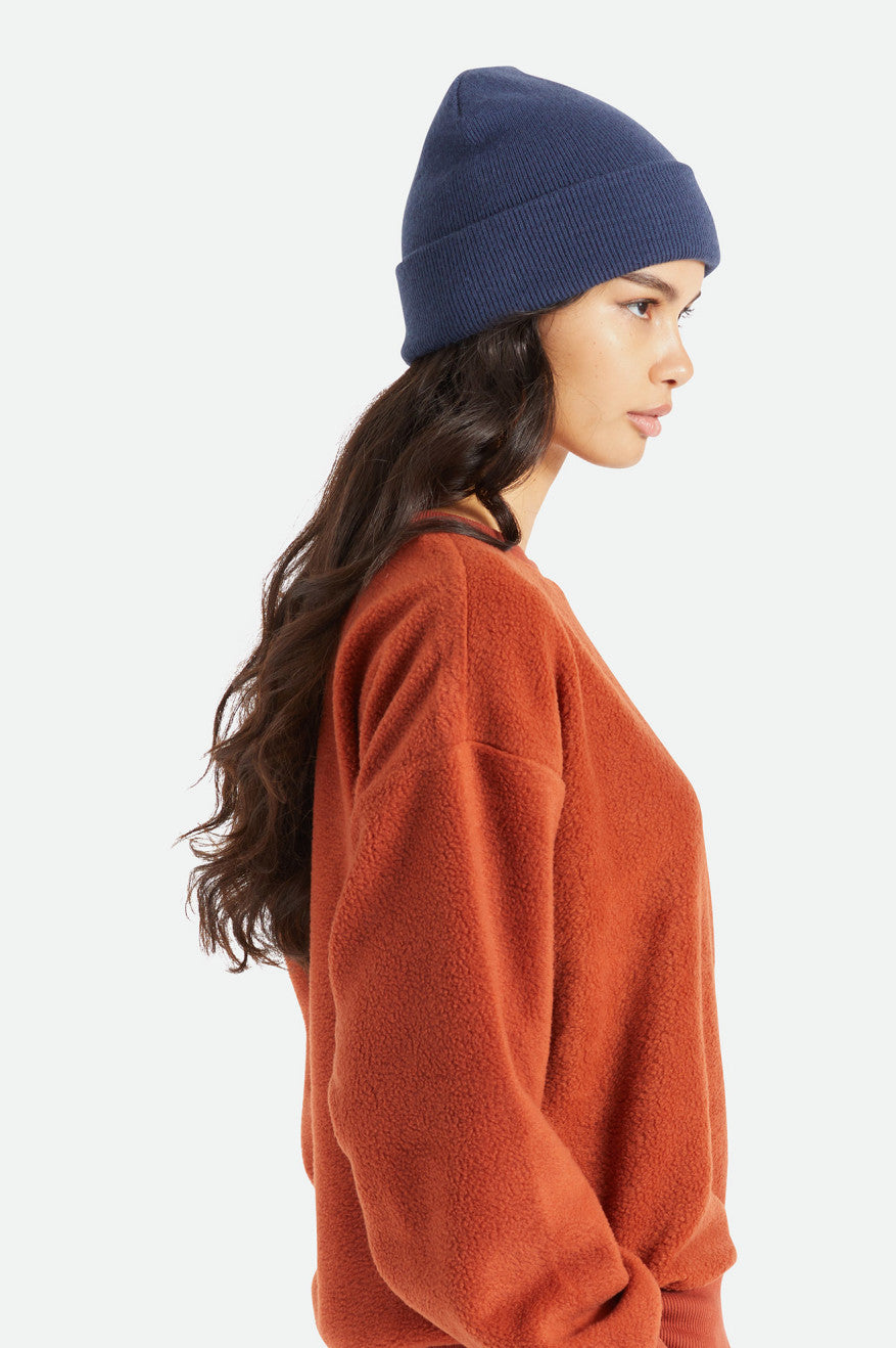 Women's Brixton Harbor Beta Watch Cap Beanie Navy | 3568YVZIU