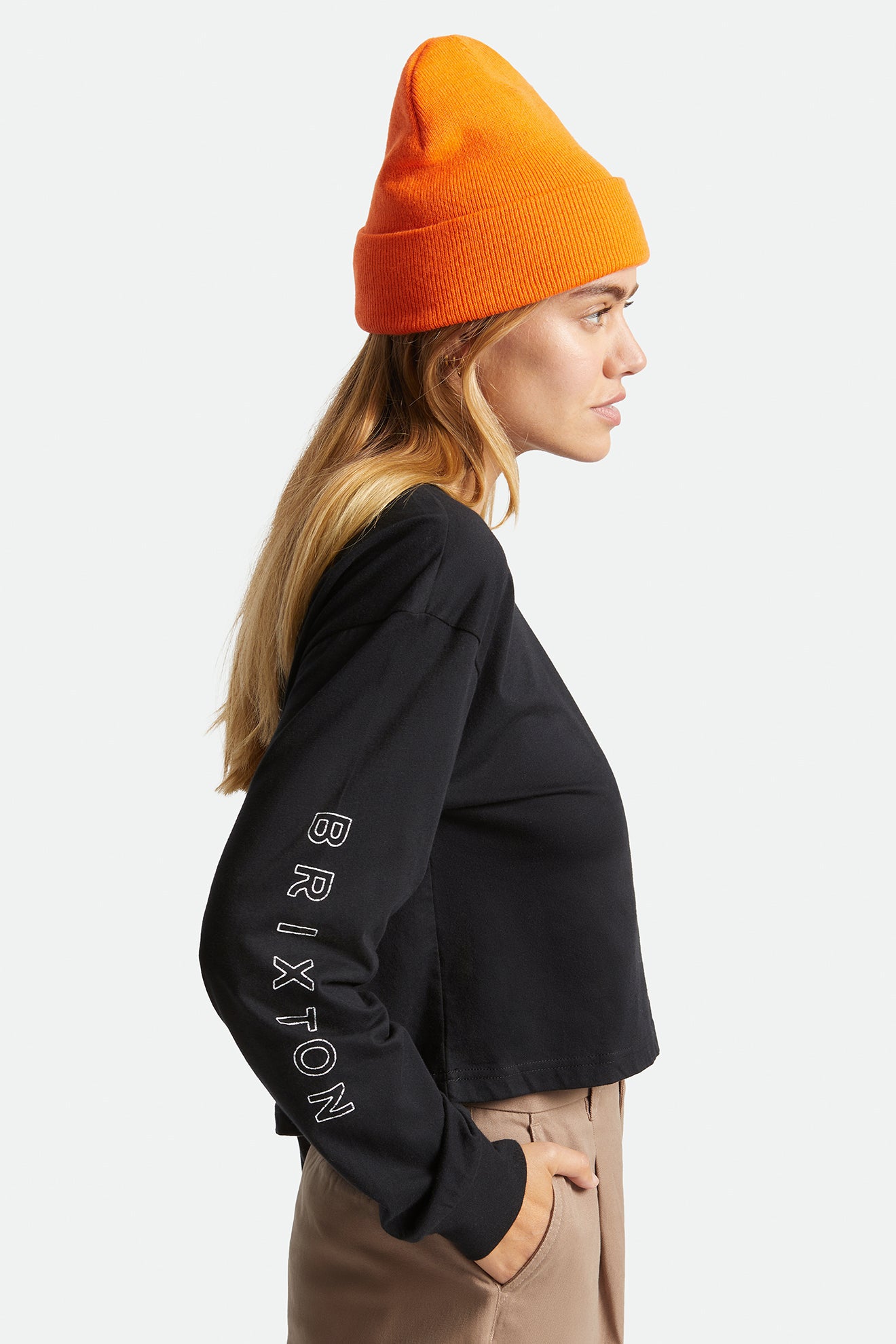 Women's Brixton Harbor Beta Watch Cap Beanie Orange | 5286GELUD