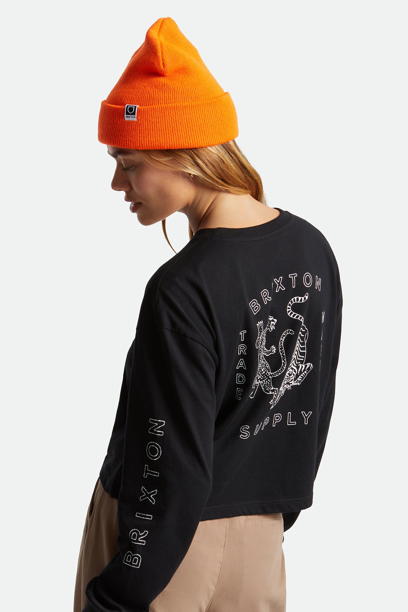 Women's Brixton Harbor Beta Watch Cap Beanie Orange | 5286GELUD