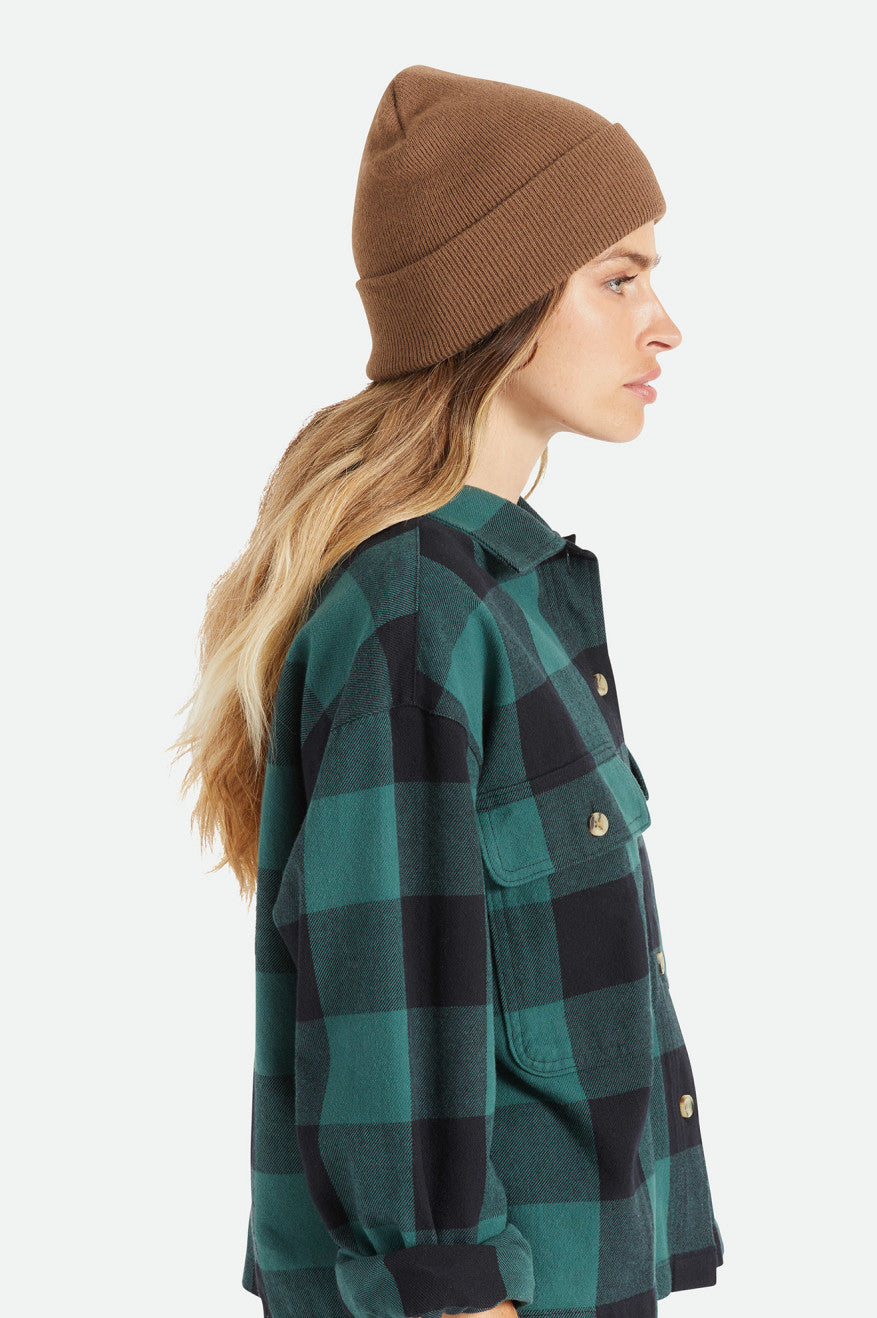 Women's Brixton Harbor Beta Watch Cap Beanie Brown | 7386RMDHU