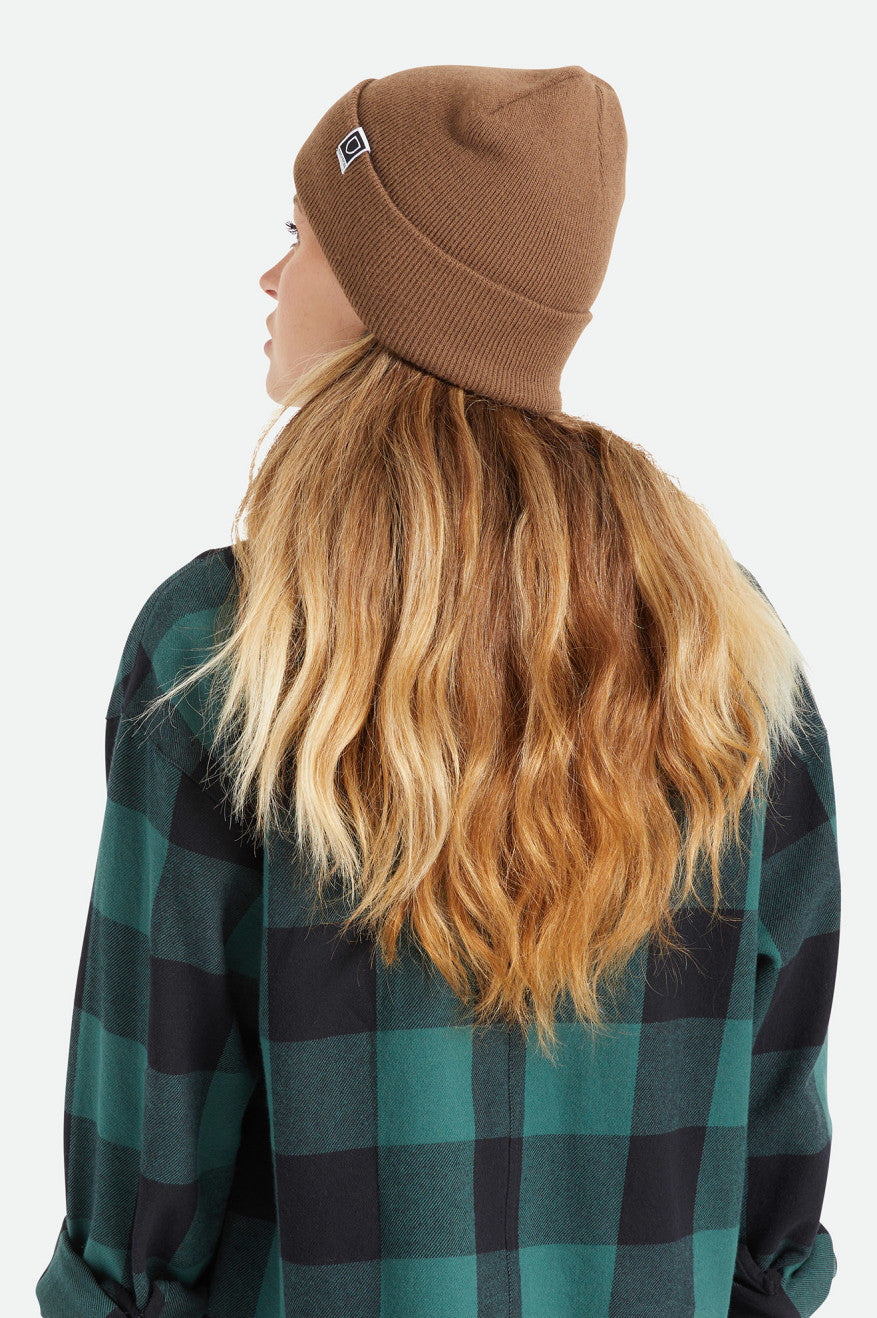 Women's Brixton Harbor Beta Watch Cap Beanie Brown | 7386RMDHU