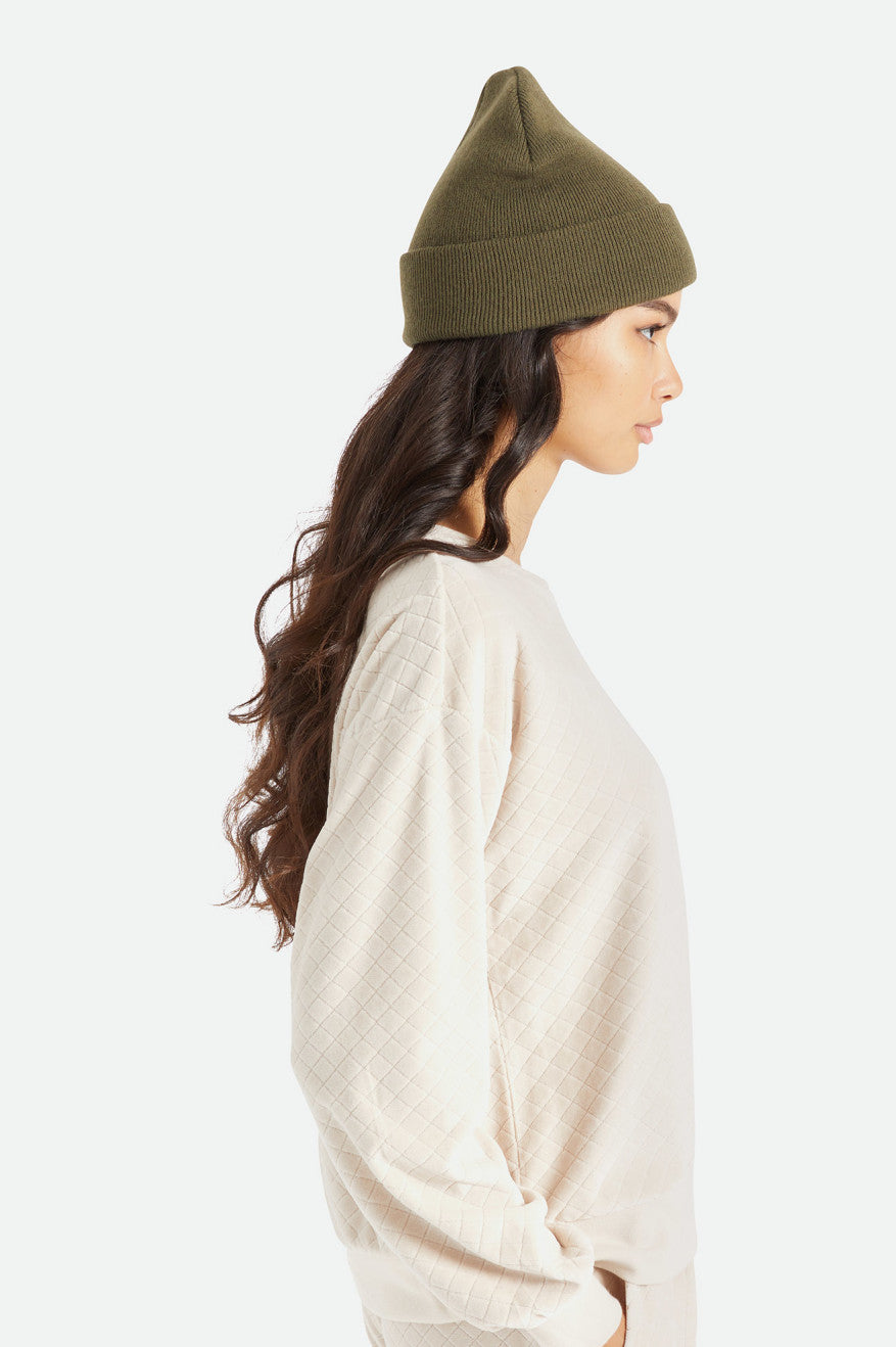 Women's Brixton Harbor Beta Watch Cap Beanie Olive | 7824KYJSN