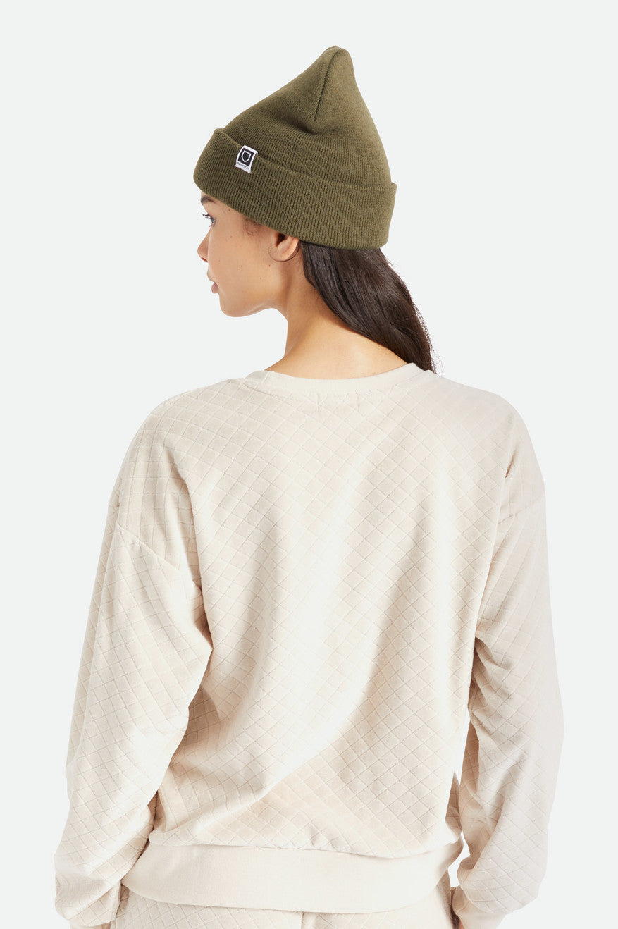 Women's Brixton Harbor Beta Watch Cap Beanie Olive | 7824KYJSN