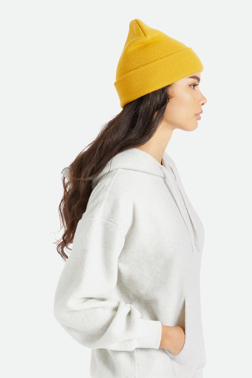 Women's Brixton Harbor Beta Watch Cap Beanie Mustard | 9016TIEGP