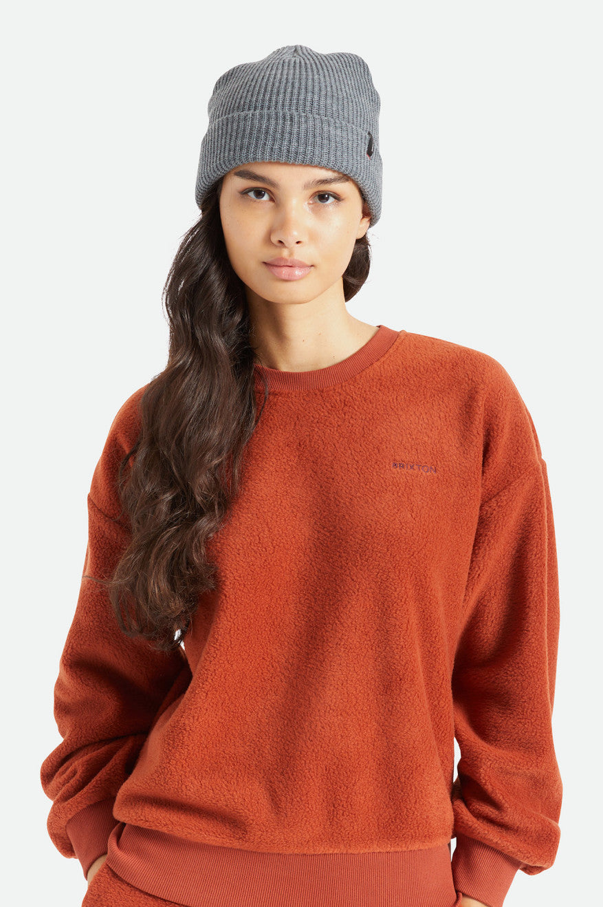 Women's Brixton Heist Beanie Grey | 3528MVAOI