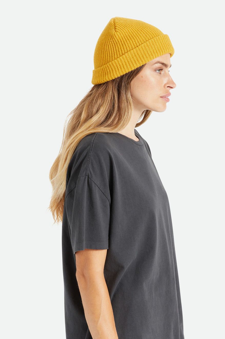 Women's Brixton Heist Beanie Mustard | 4527SJLCU