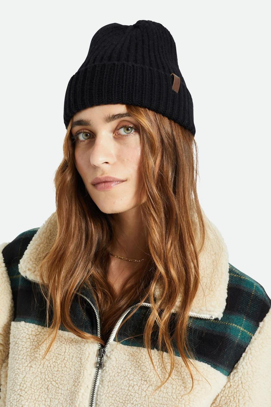 Women's Brixton Heist Reserve Cashmere Beanie Black | 7592HTWUP