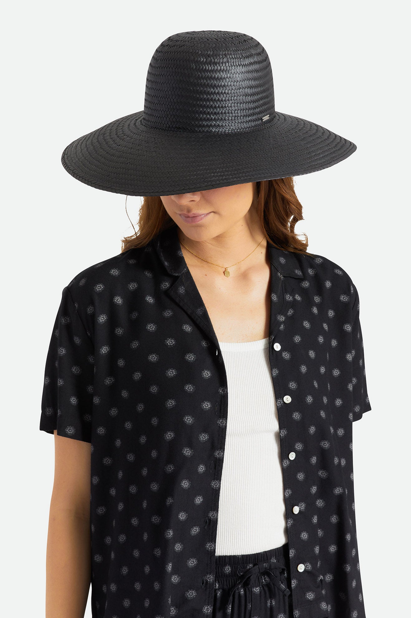 Women's Brixton Janae Sun Hat Hats Black | 5683RVEWK