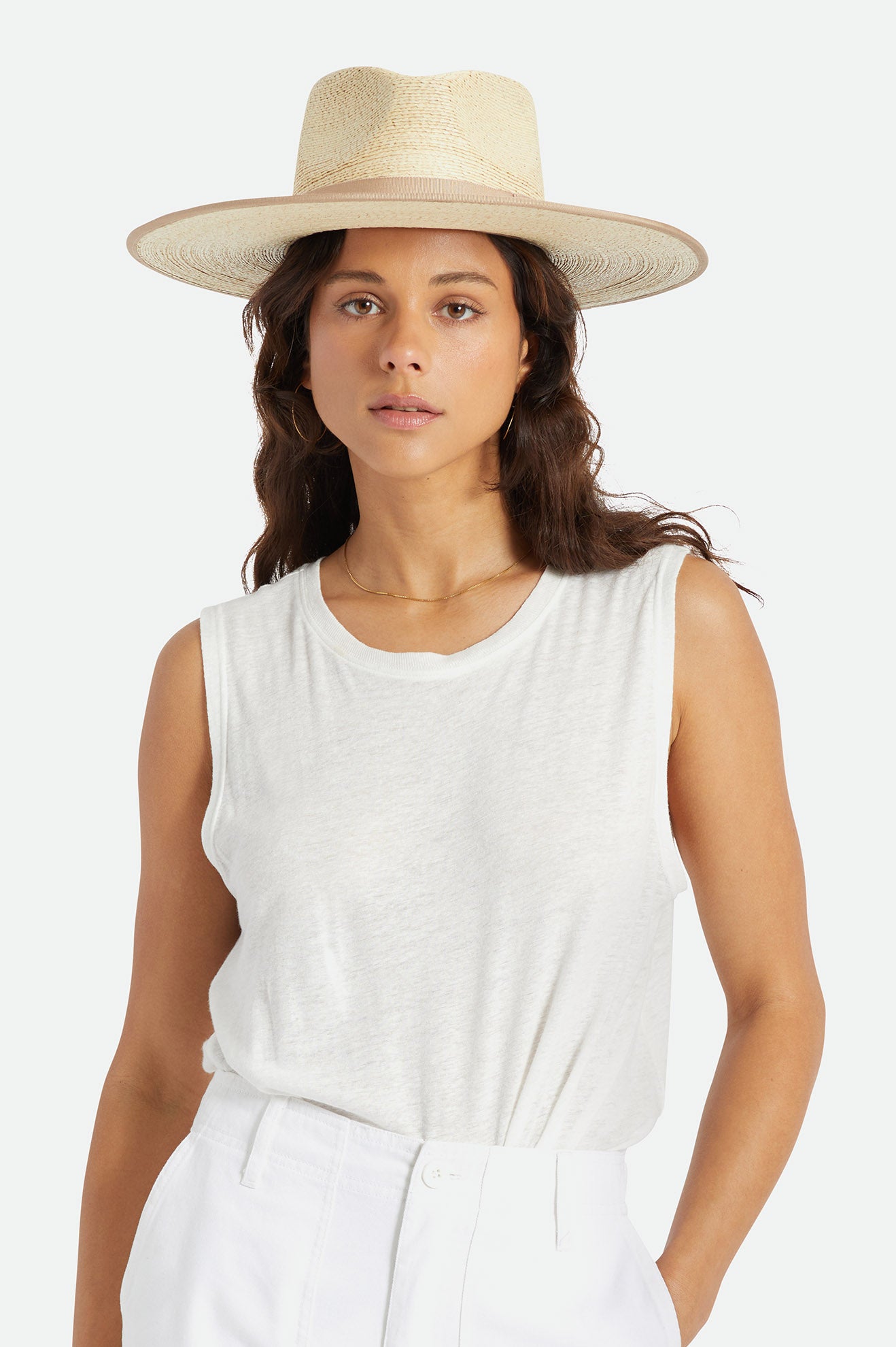 Women's Brixton Jo Rancher Straw Hats Beige | 0341TDXME