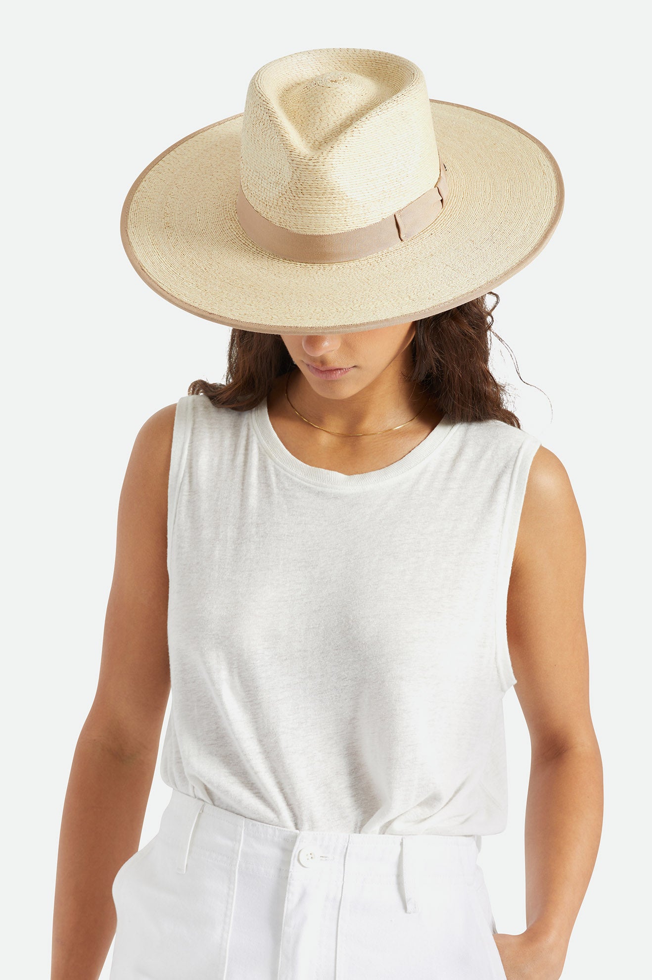 Women's Brixton Jo Straw Rancher Hat Hats Beige | 2519PAZTM