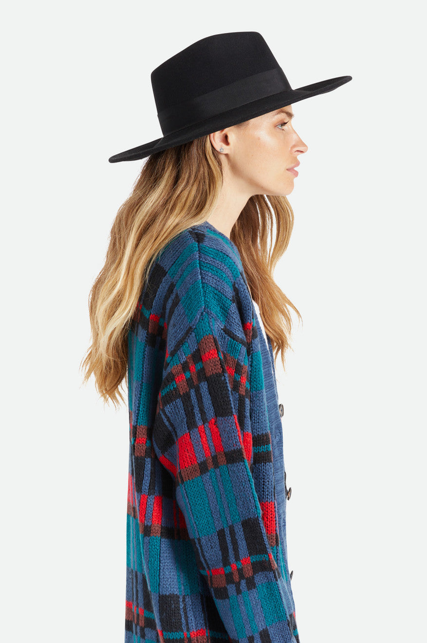 Women's Brixton Joanna Felt Hat Hats Black | 7194TENXG