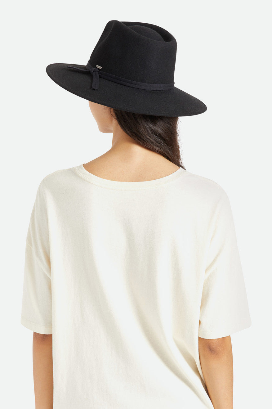 Women's Brixton Joanna Felt Packable Hat Hats Black | 9314ELDUH