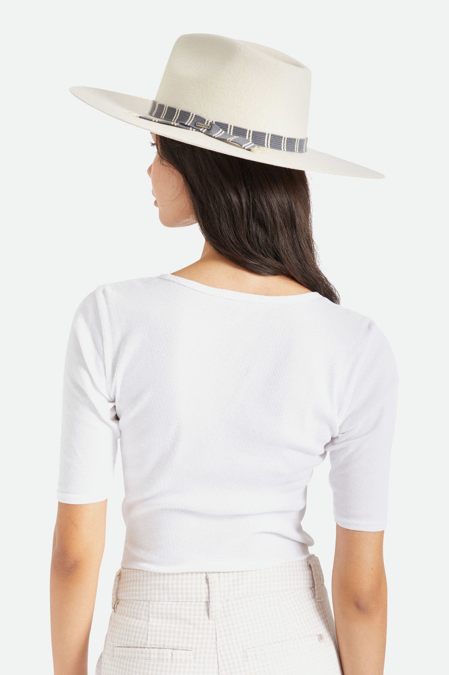 Women's Brixton Leigh Felt Fedora Fedoras White | 8210VZOHP