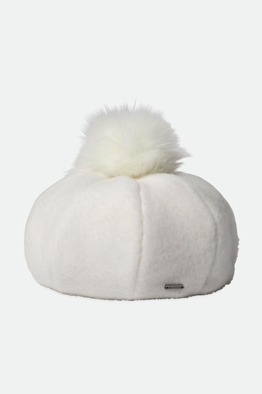 Women's Brixton Natalie Oversized Pom Beret Hats White | 1368FNOAU