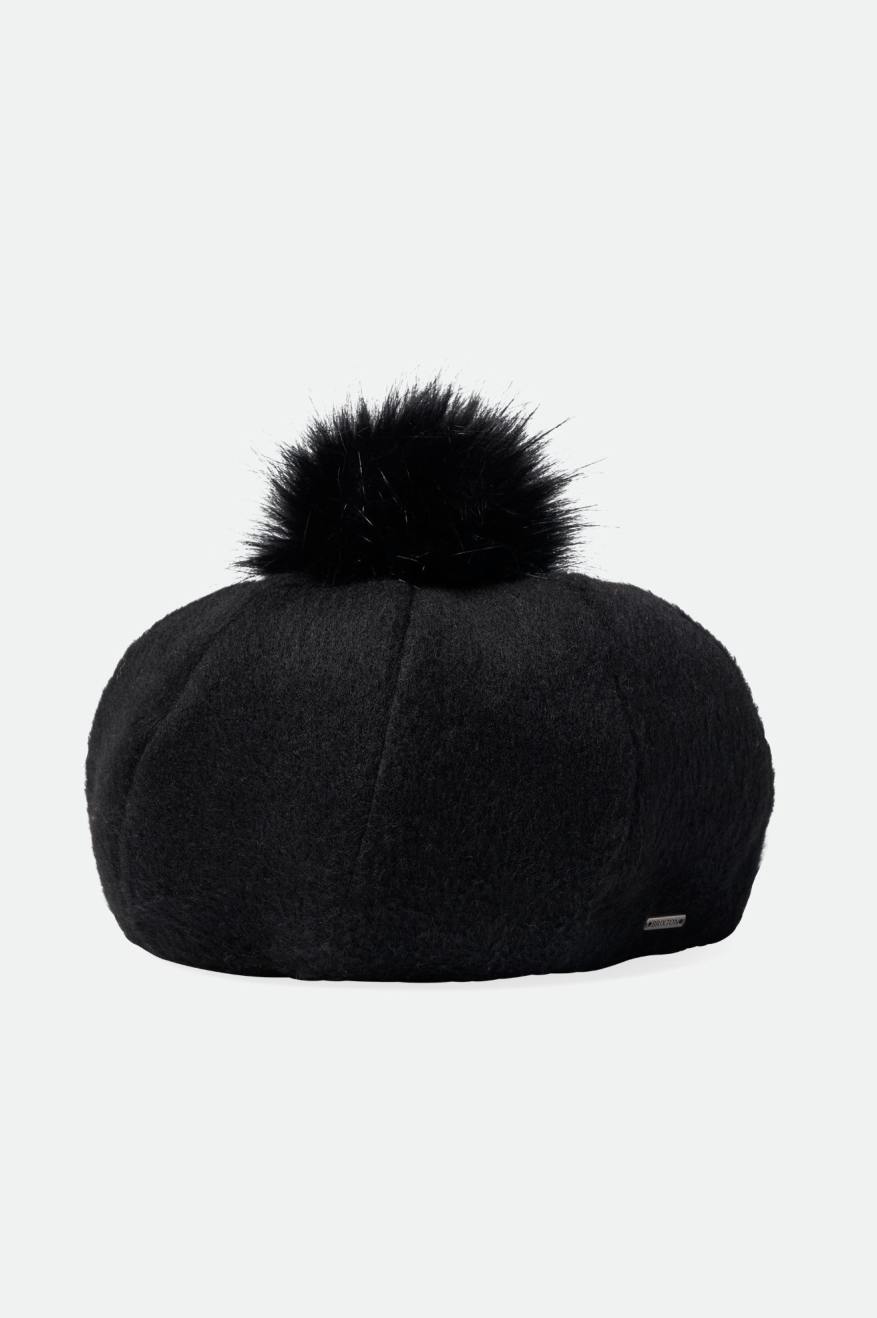 Women's Brixton Natalie Oversized Pom Berets Black | 6572VHYSD