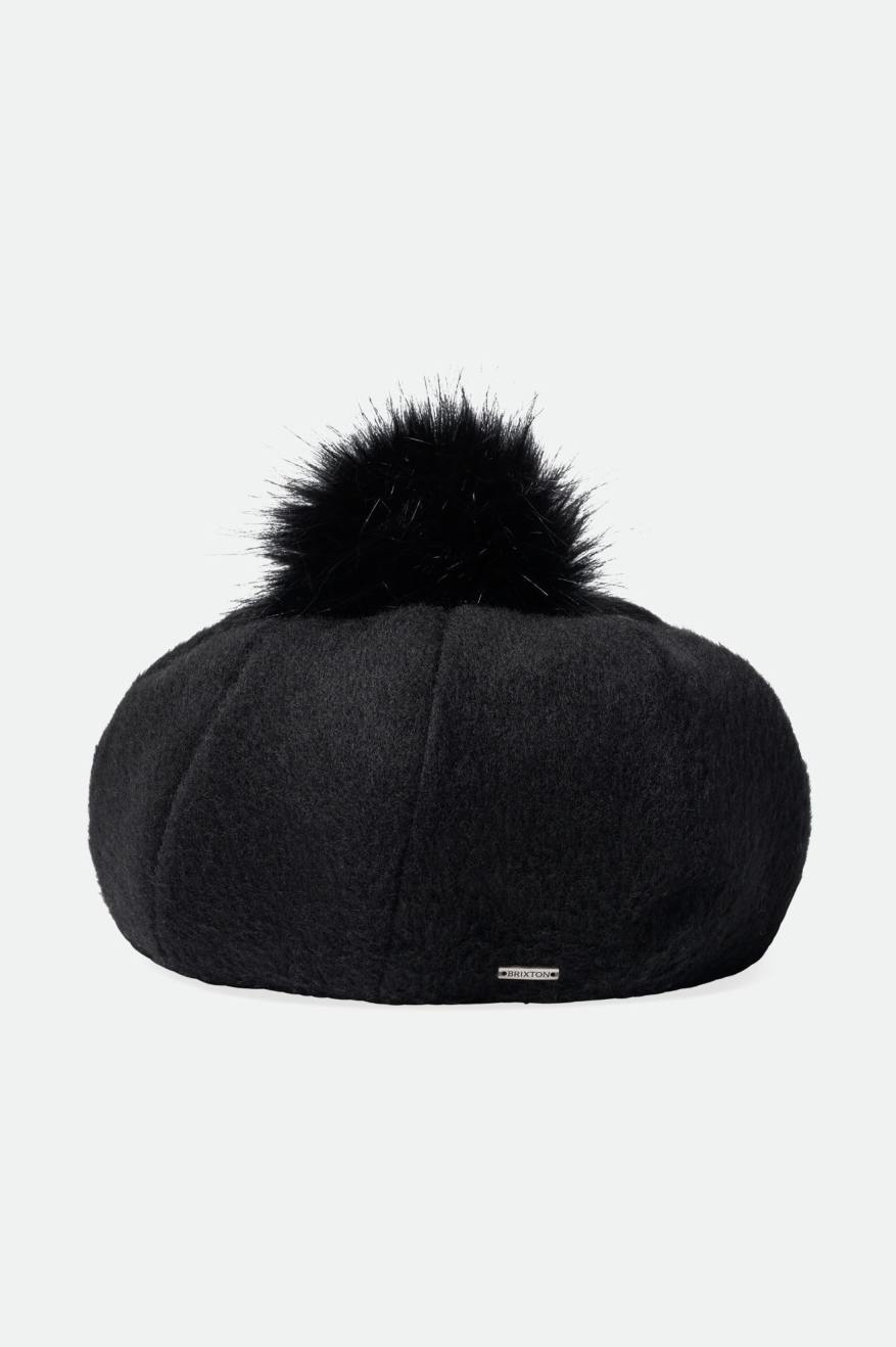 Women's Brixton Natalie Oversized Pom Berets Black | 6572VHYSD