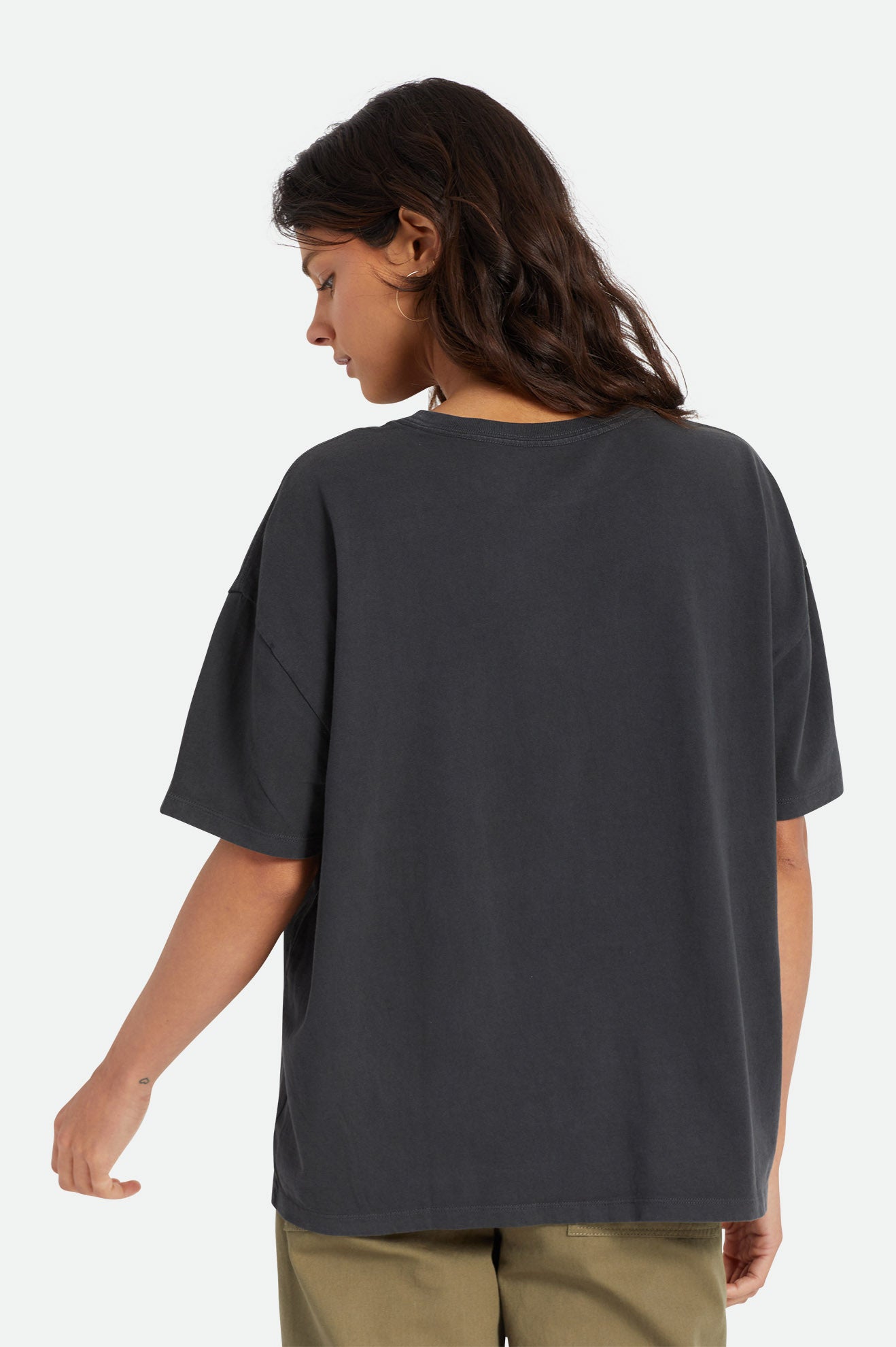 Women's Brixton Oversized Boyfriend Tee Tops Black | 1968ATMSE