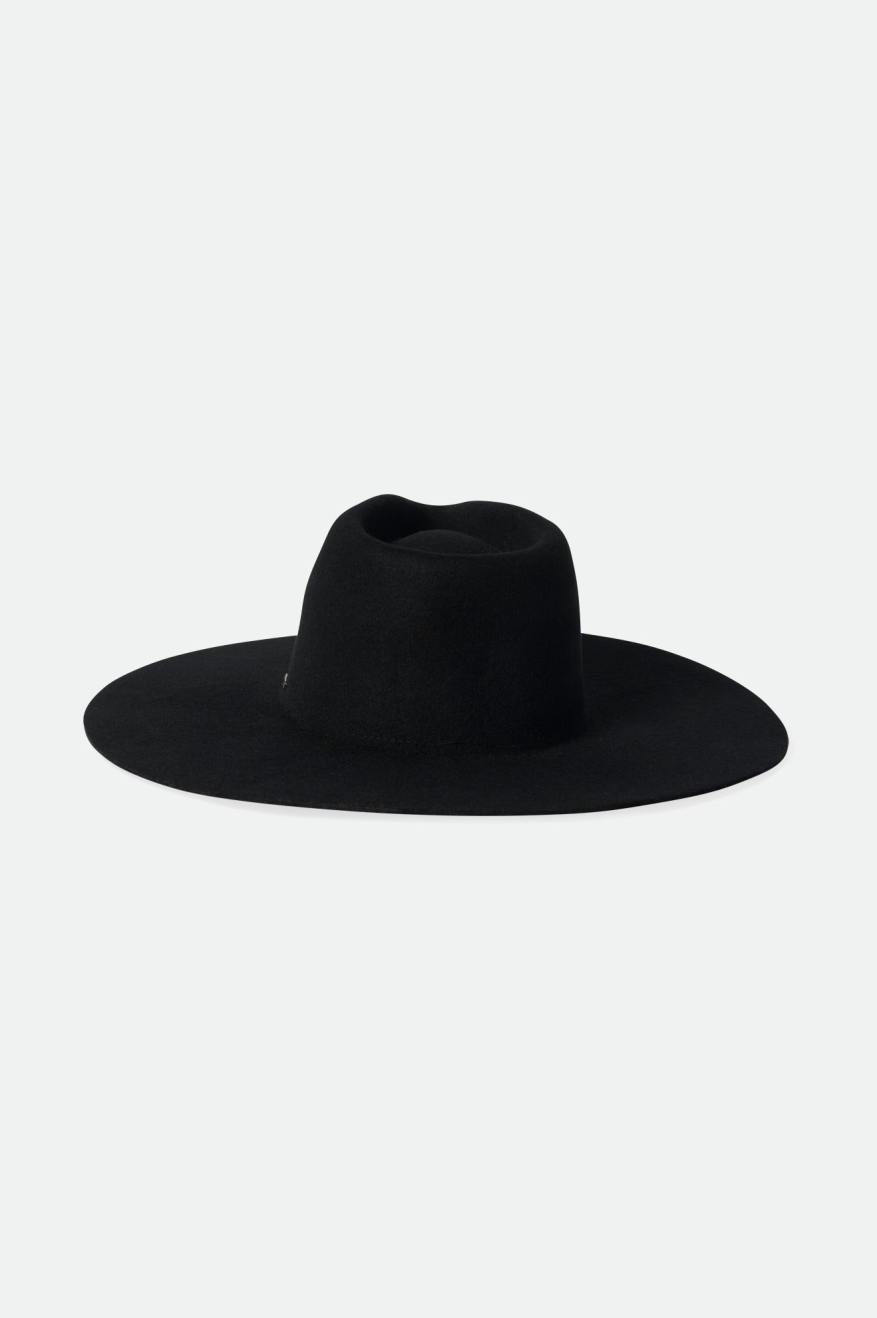 Women's Brixton Primrose Felt Fedora Fedoras Black | 7384VNSUF